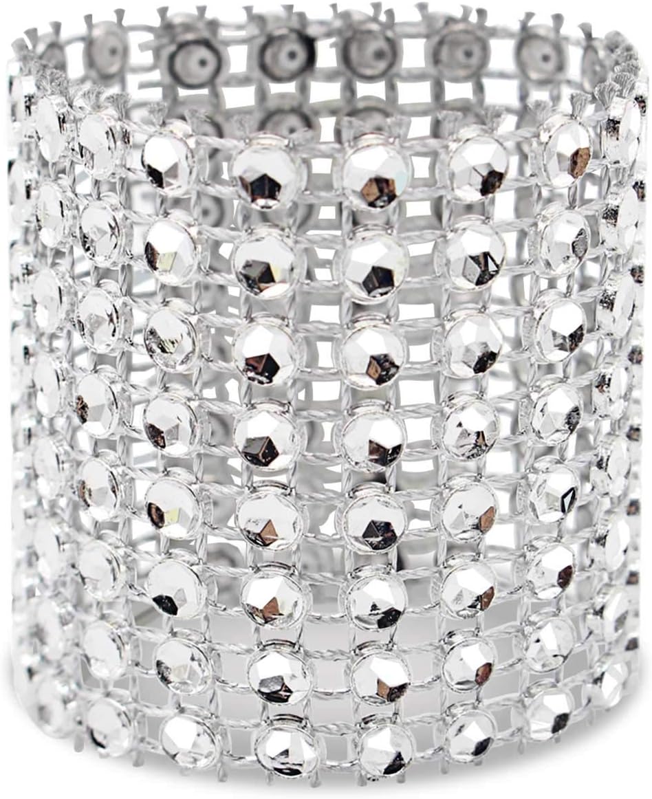 Presenting the KPOSIYA 120-Piece Rhinestone Napkin Rings Set