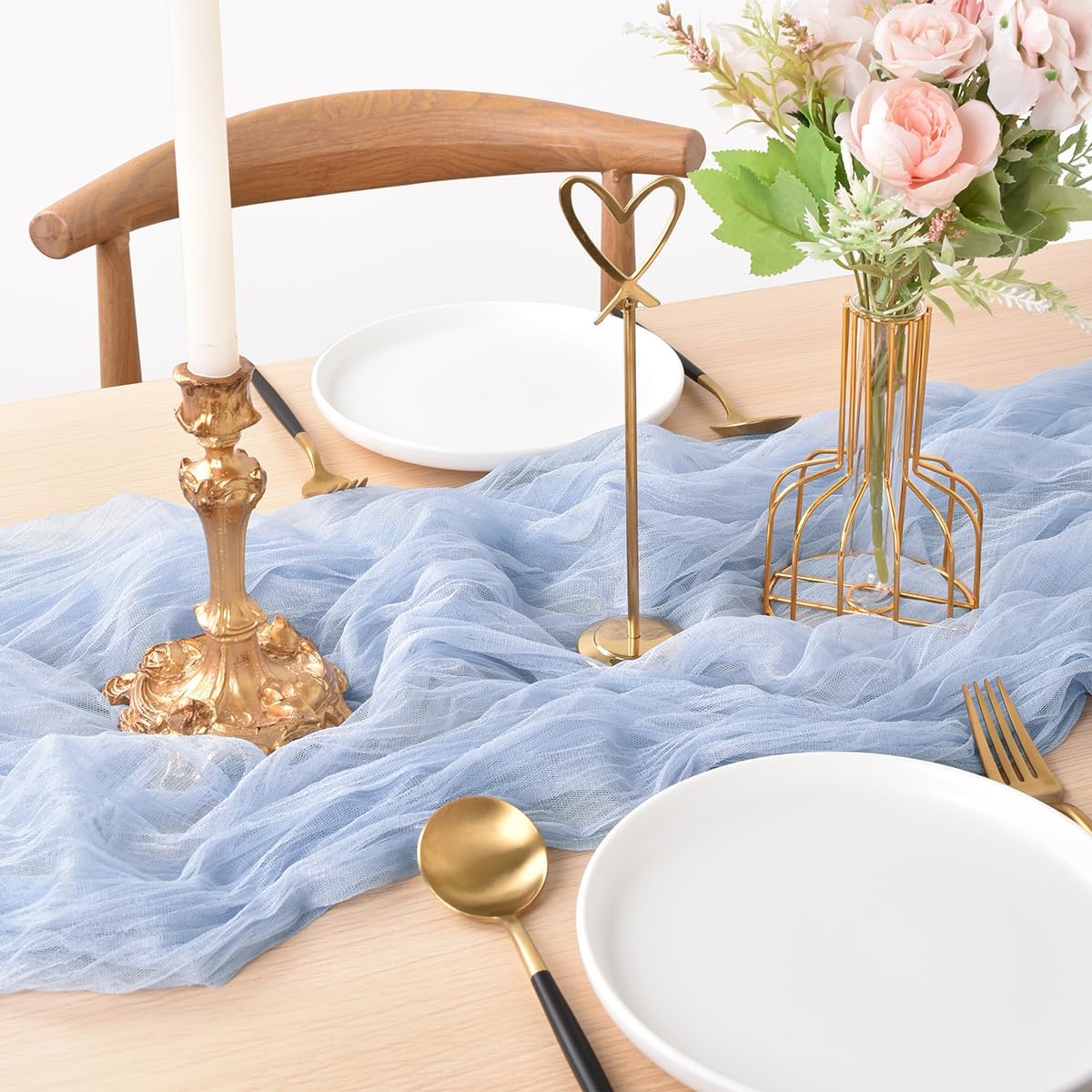Cheesecloth Table Runner Pink or Purple 10-Ft Size