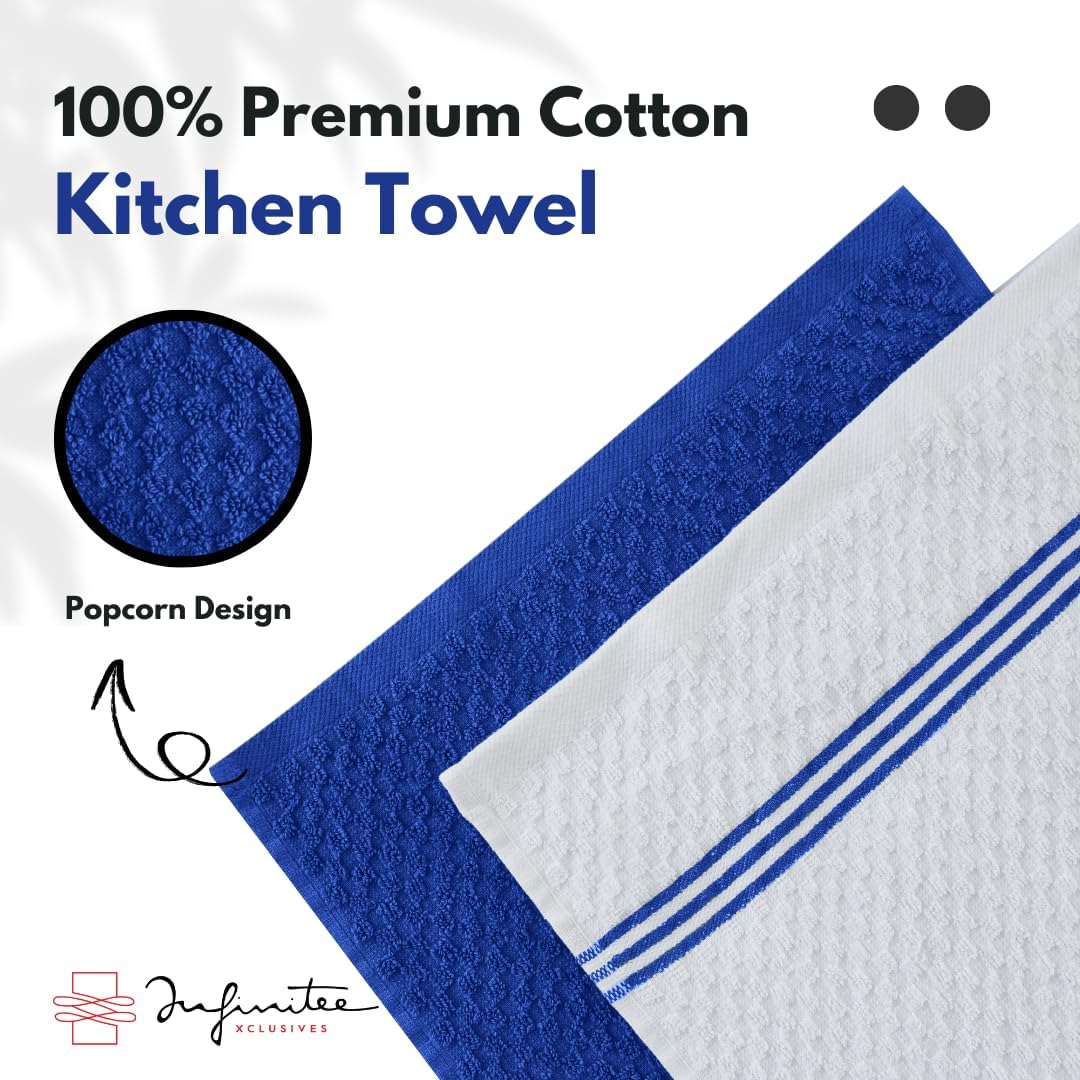 Ultra-Soft 15x25 Inch Kitchen Towels by Infinitee Xclusives