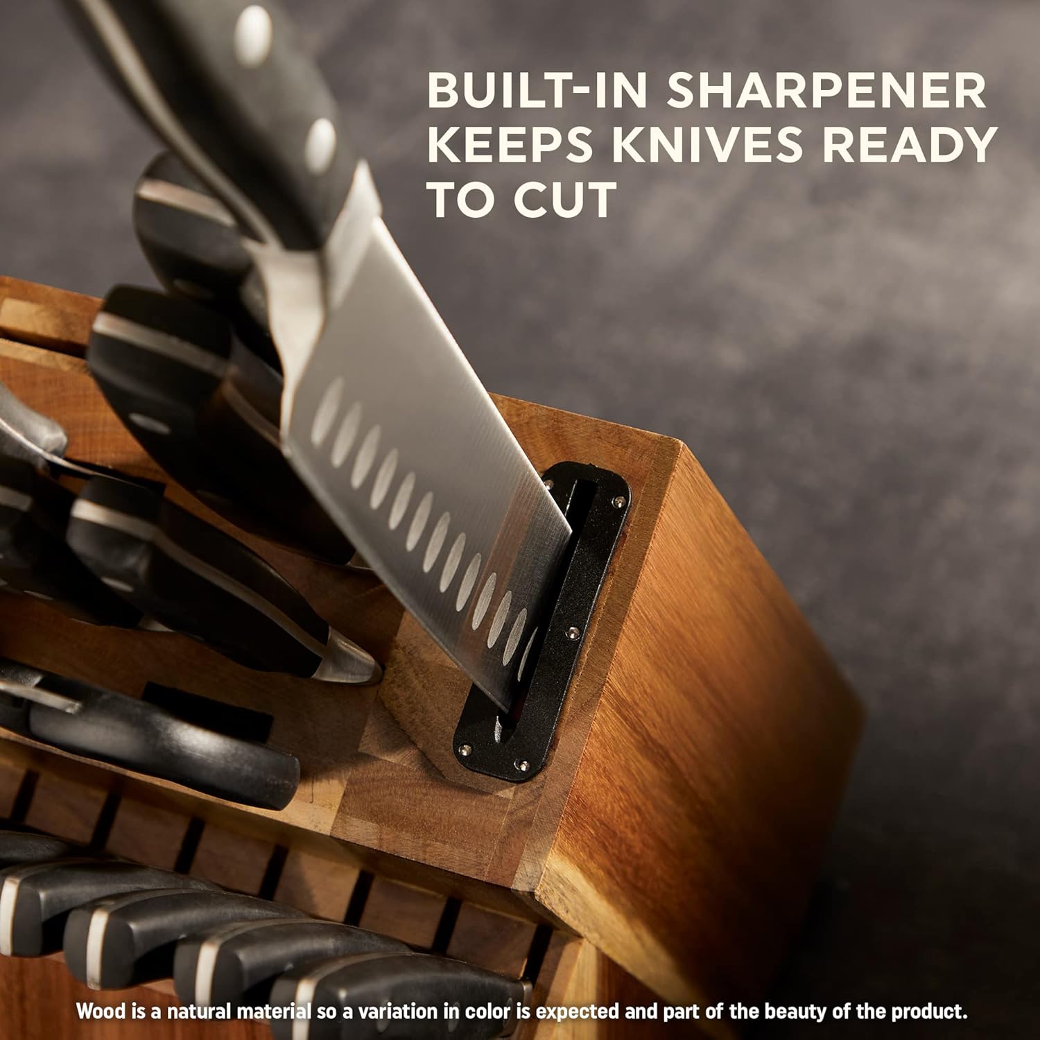 Insignia 18-Piece Knife Set with Built-In Sharpener