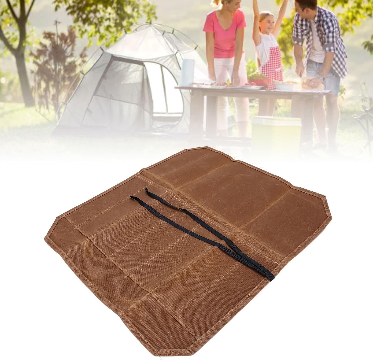Pssopp Chef Knife Roll Bag Portable Storage for Kitchen Utensils
