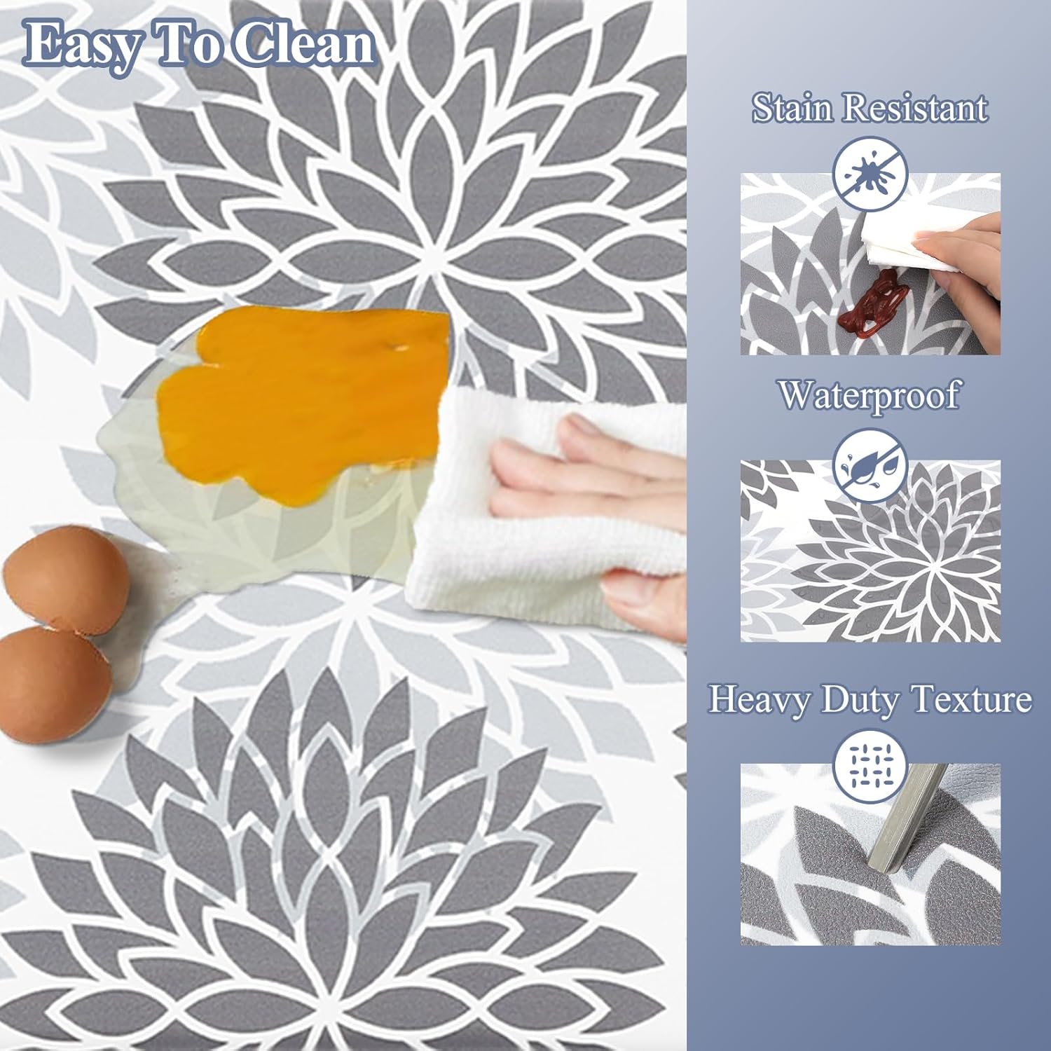HEBE Anti Fatigue Kitchen Rugs Set for Kitchen and Home