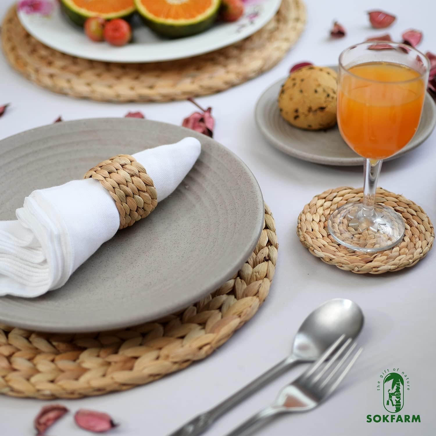 Rustic Farmhouse Napkin Rings - Set of 12