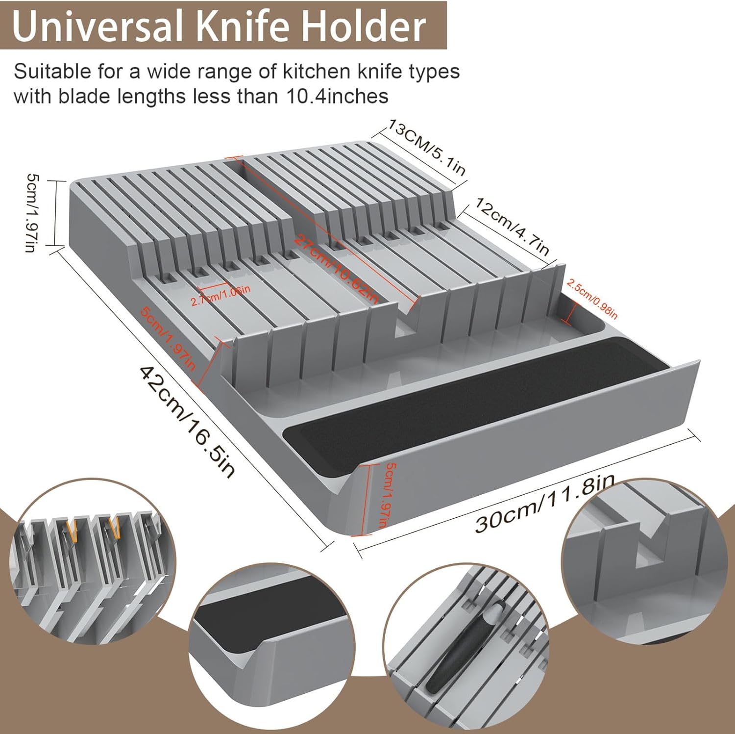 NIUXX Knife Organizer Ultimate Space-Saver for Your Kitchen Drawer