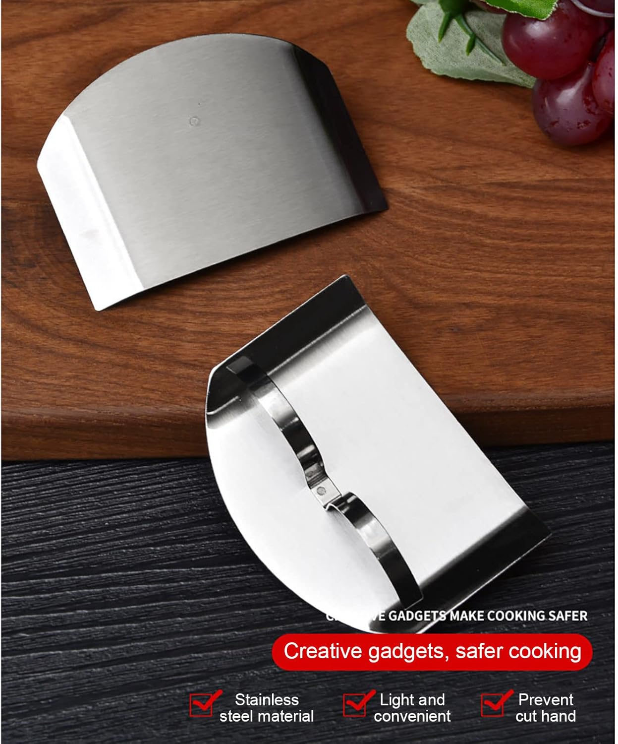 Stainless Steel Finger Guards for Cutting Knives Safe for Hands