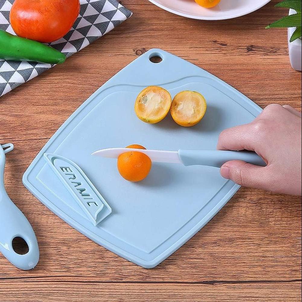 JOLLYVC Multi-Piece Ceramic Knives with Guards Mats