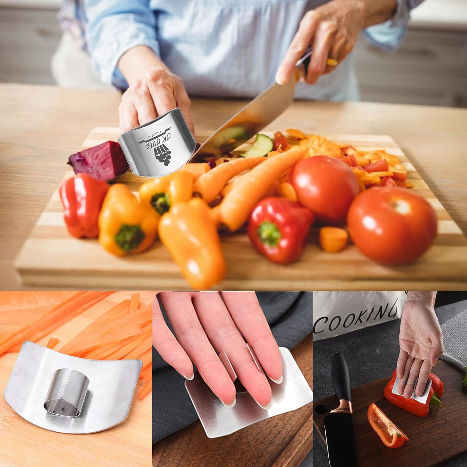 Adjustable Stainless Steel Knife Cut Finger Protector