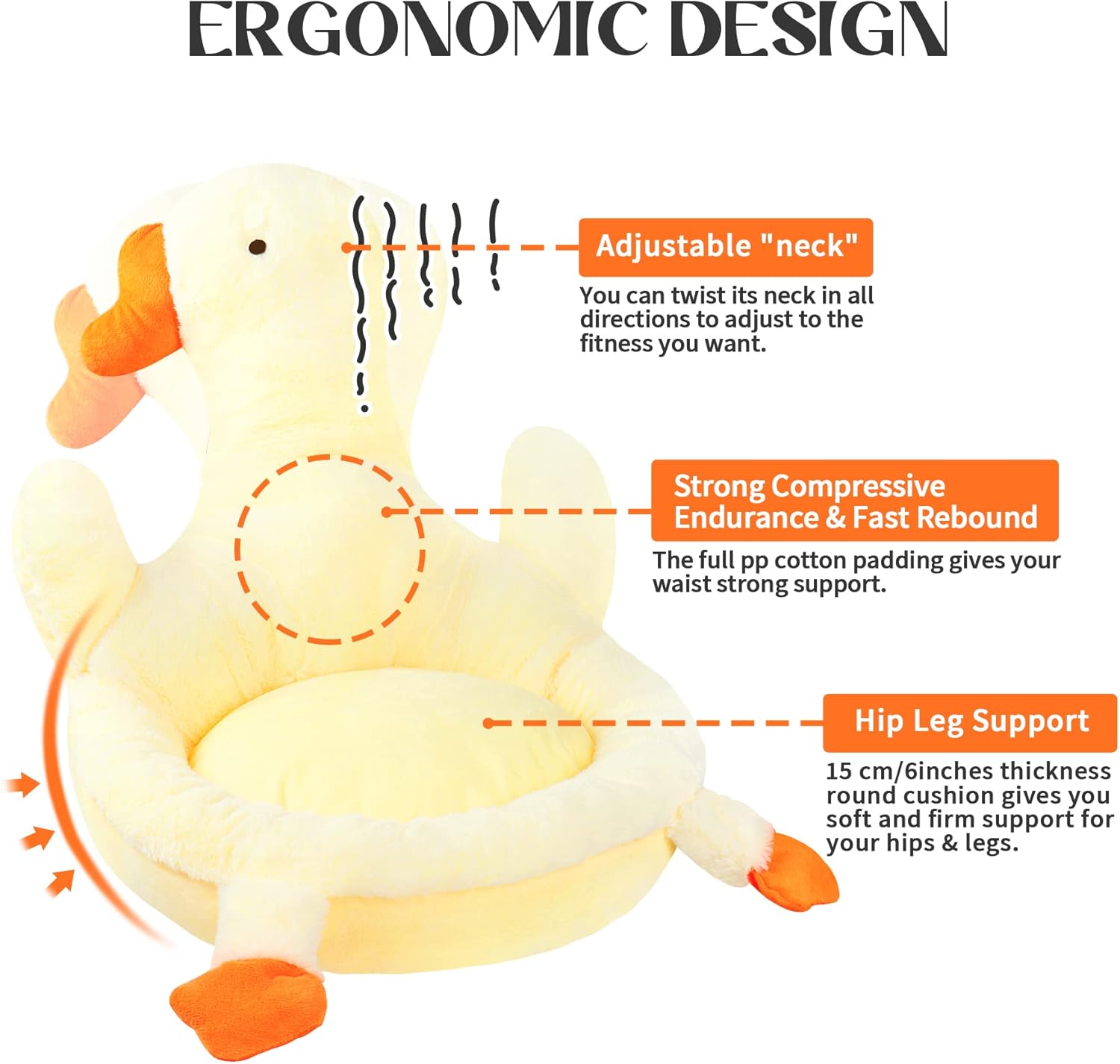 Fortunings JDS Cute Cartoon Seat Cushion for Kids Adults