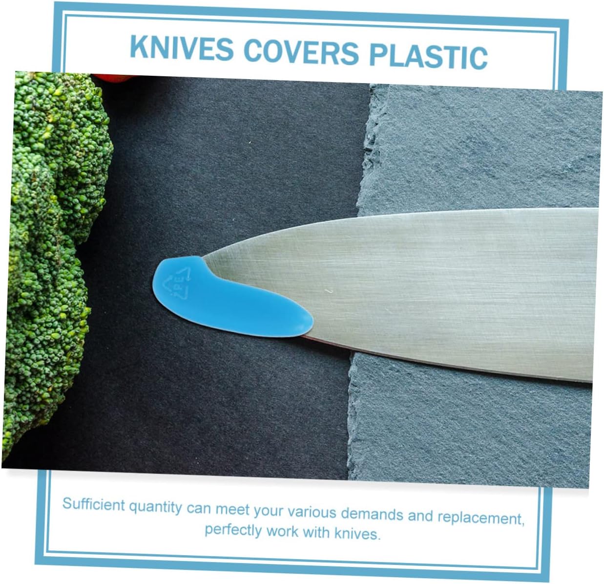 25-Piece Plastic Knife Tip Covers Protects Sharpens Knives