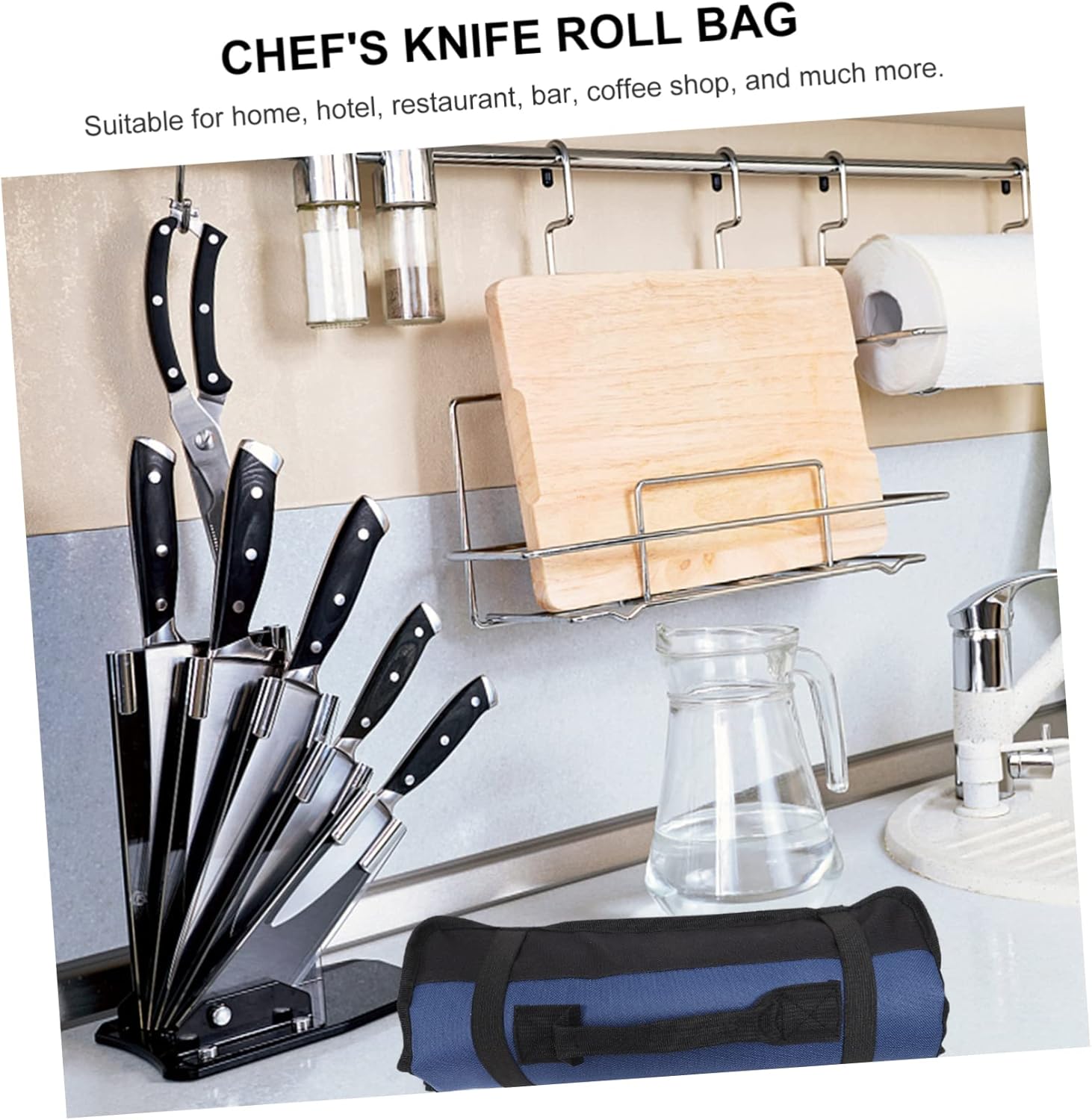 22 Slot Knife Holder Bag for Chefs and Kitchen Tools Storage