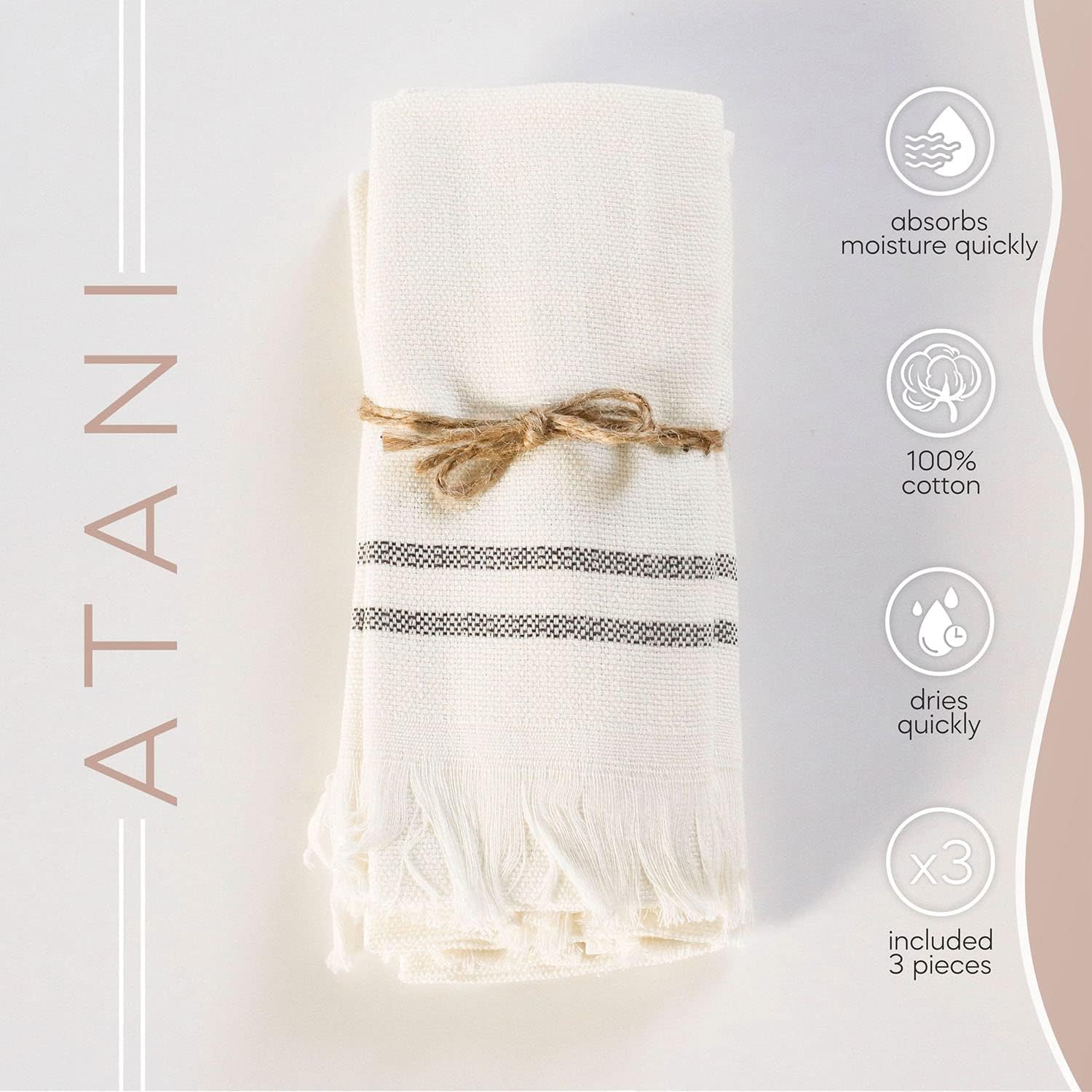 Premium Turkish Cotton Kitchen Towels Set