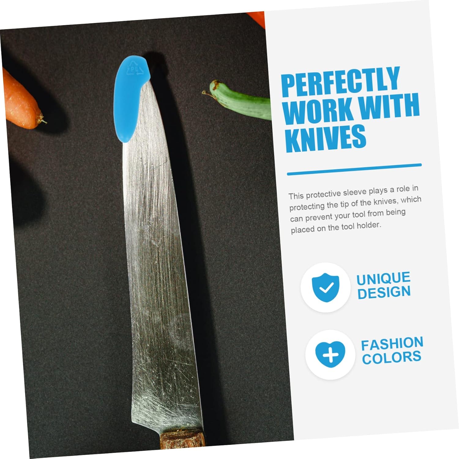 50-Piece Chef Knives Tip protectors with Guards