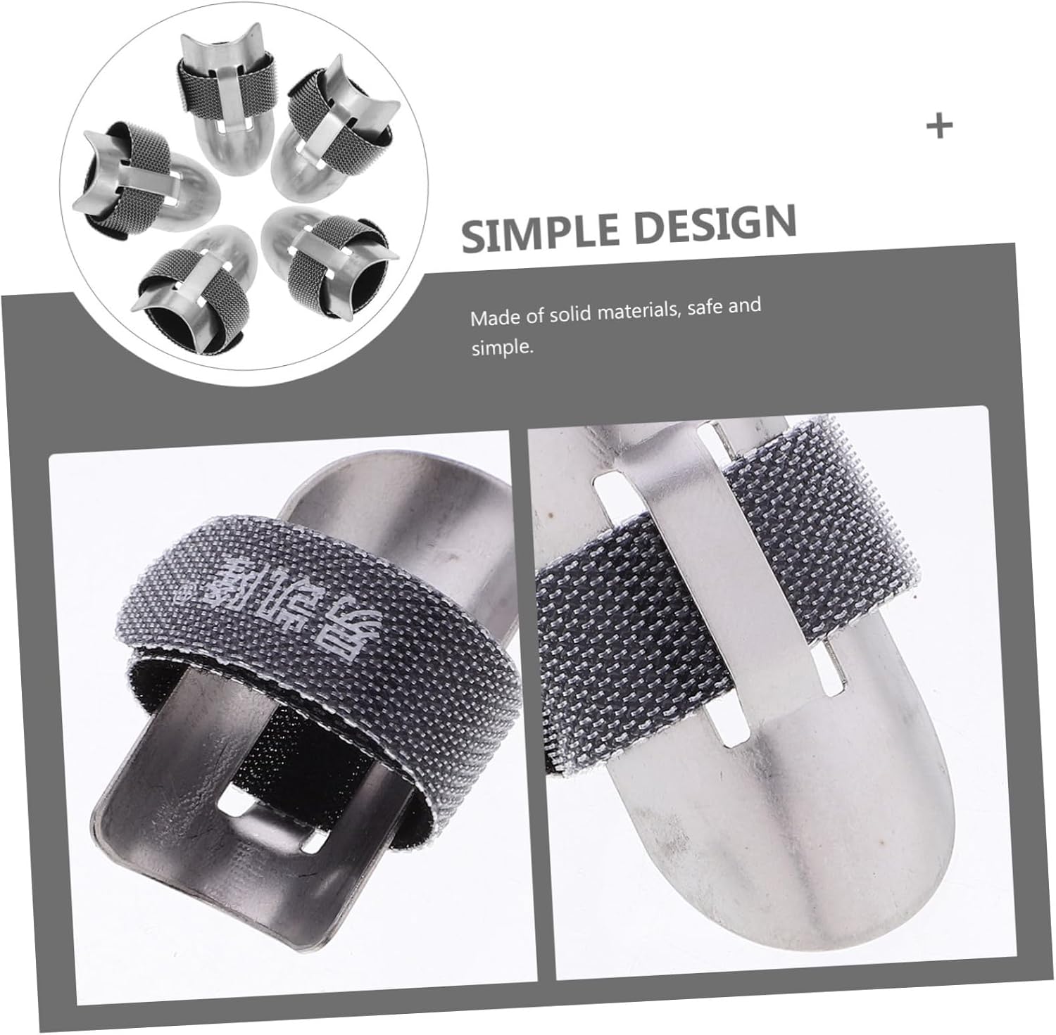 5PCS Stainless Steel Knives Set with Finger Protectors for Chopping Guards