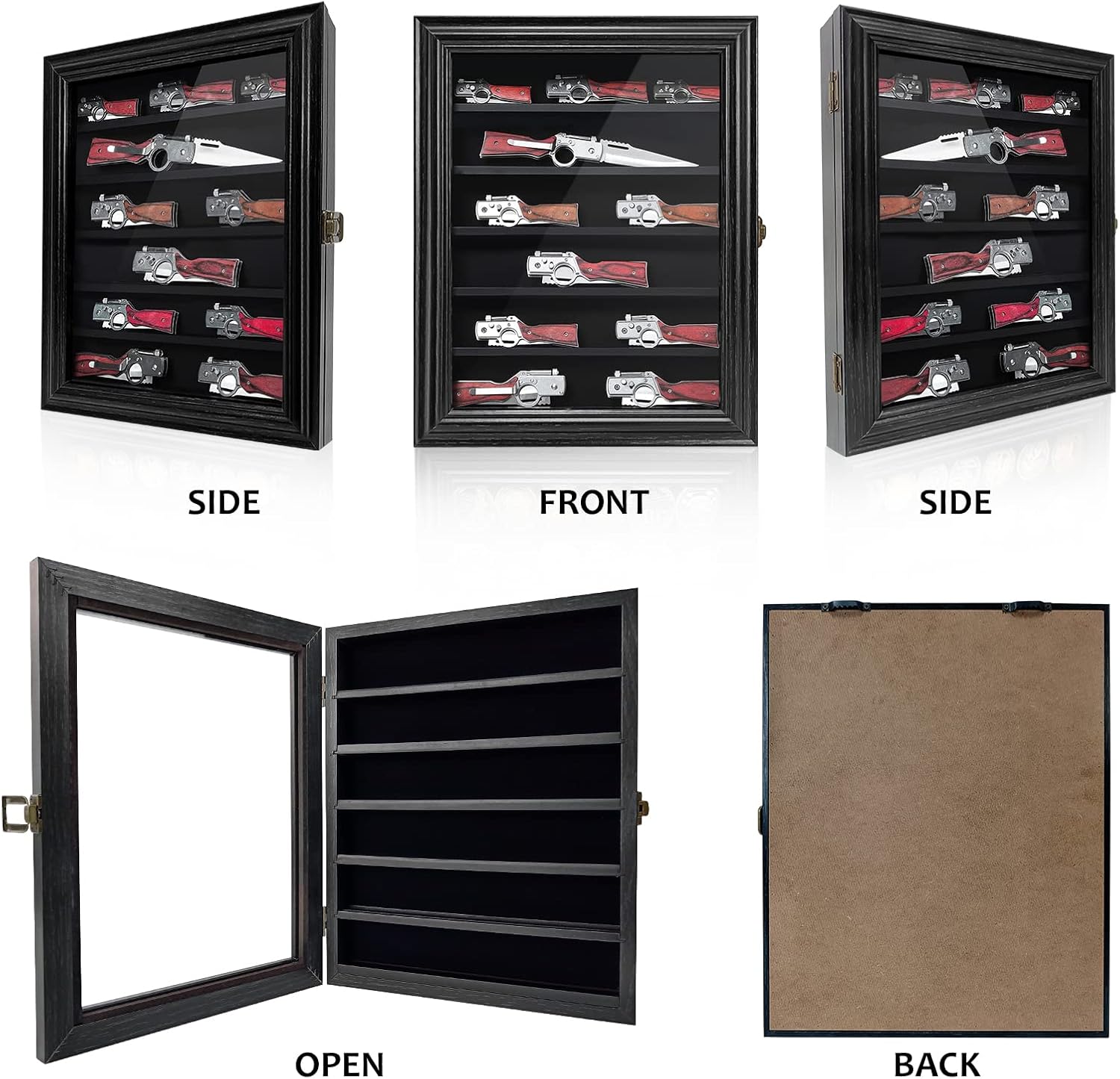 Lockable Tempered Glass Knife Display Case