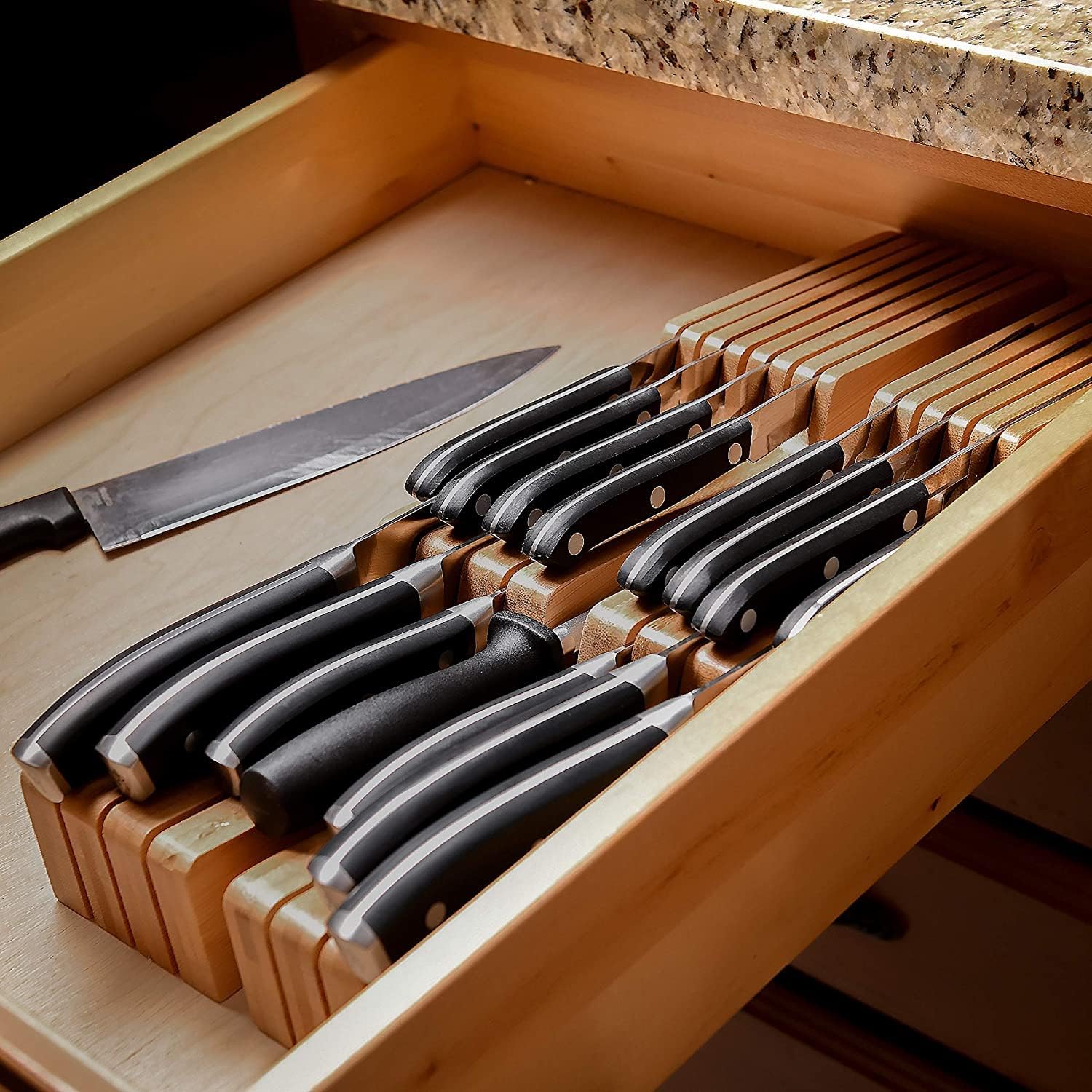 Homemaid Living 16 Knives Bamboo Knife Block