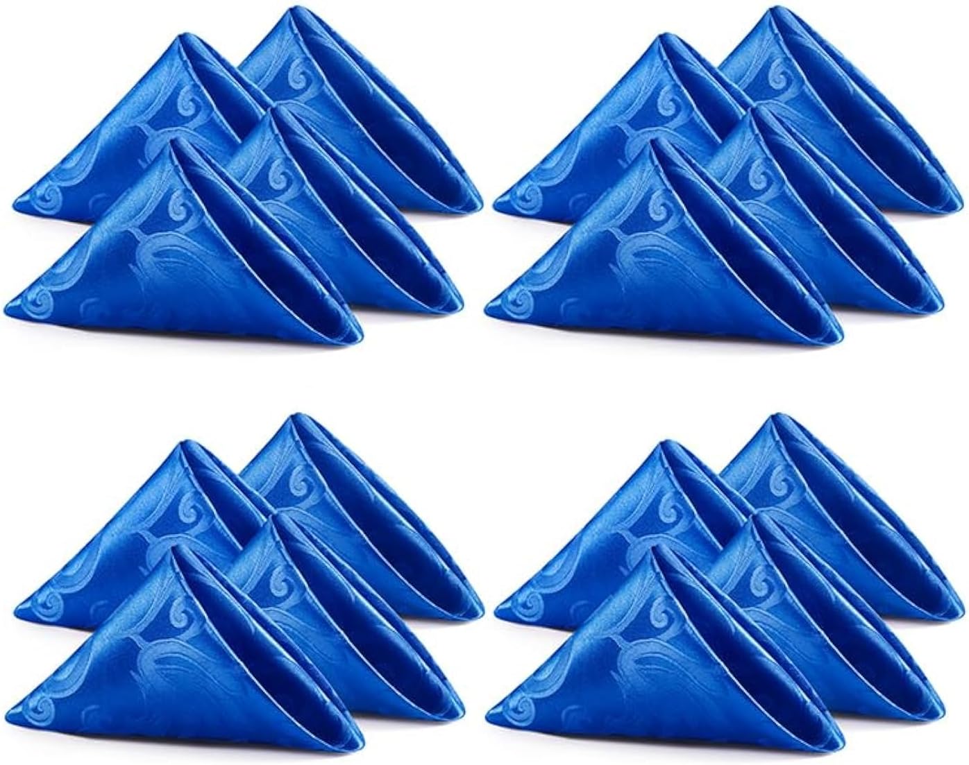16-Piece Royal Blue Satin Napkins for Dining