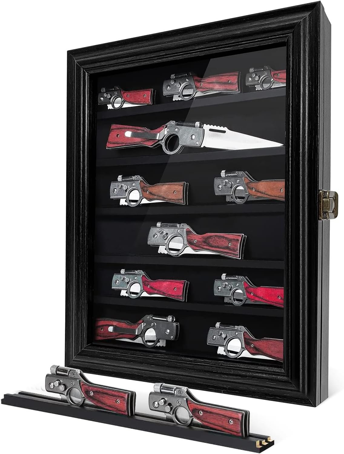 Lockable Tempered Glass Knife Display Case