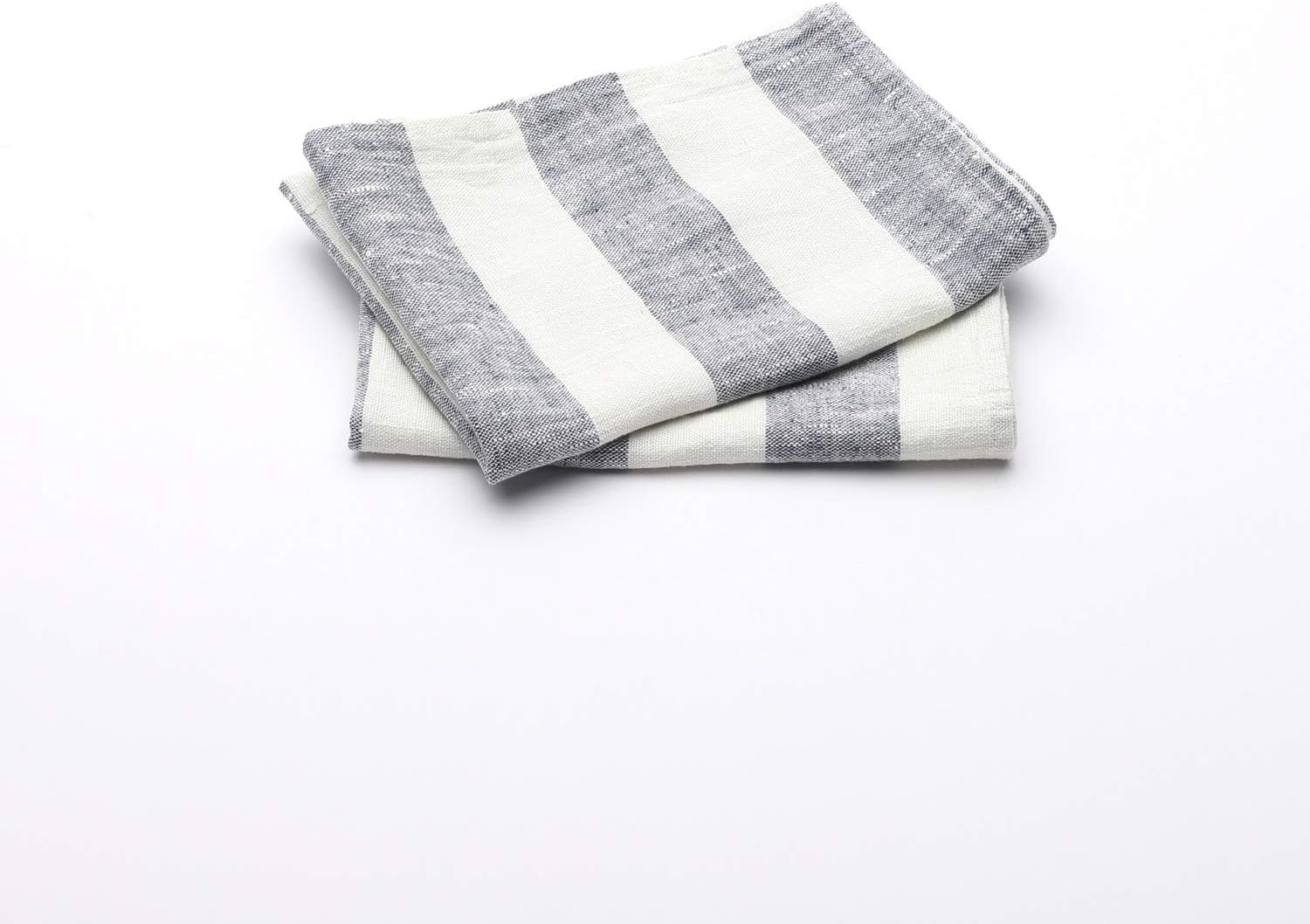 Set of 2 Indigo Linen Tea Towels for Kitchen Use