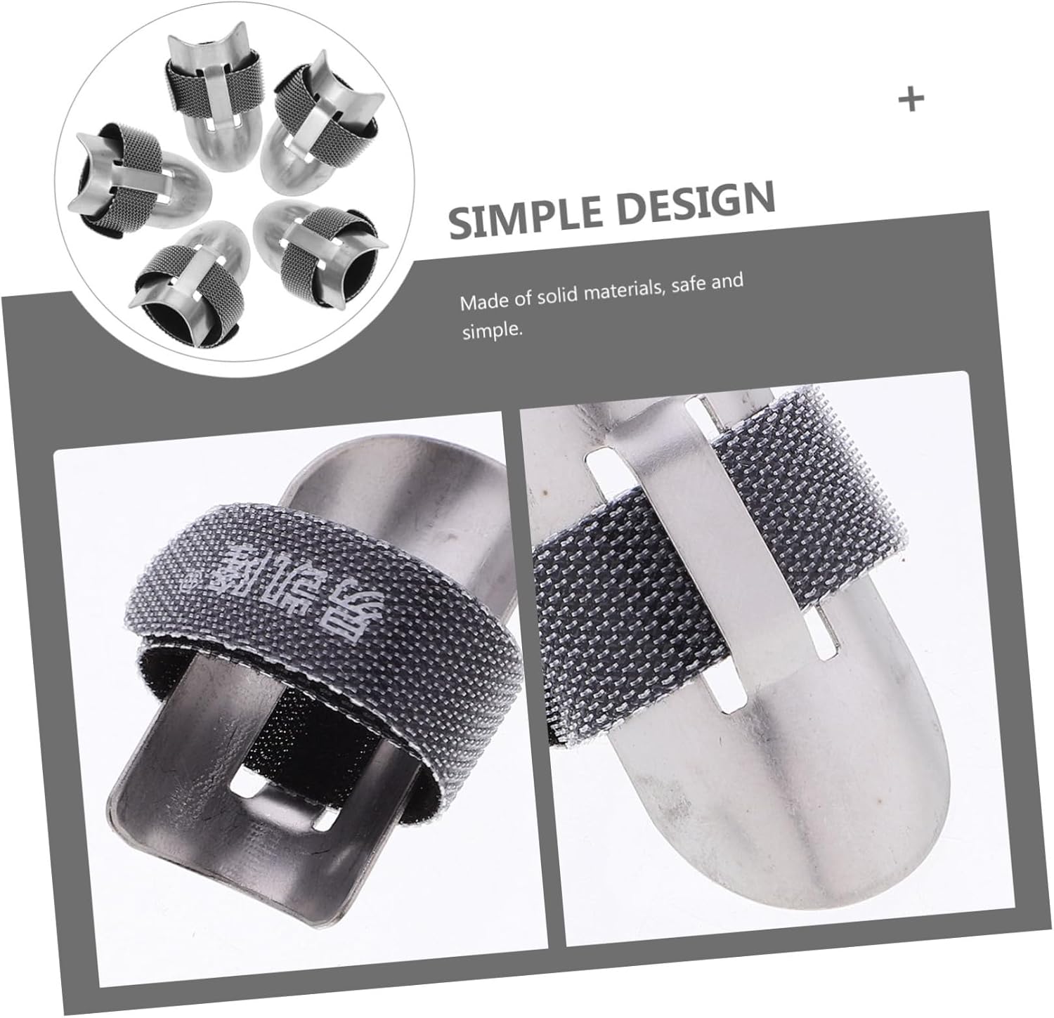 Healifty Stainless Steel Finger Protectors 5pcs 1