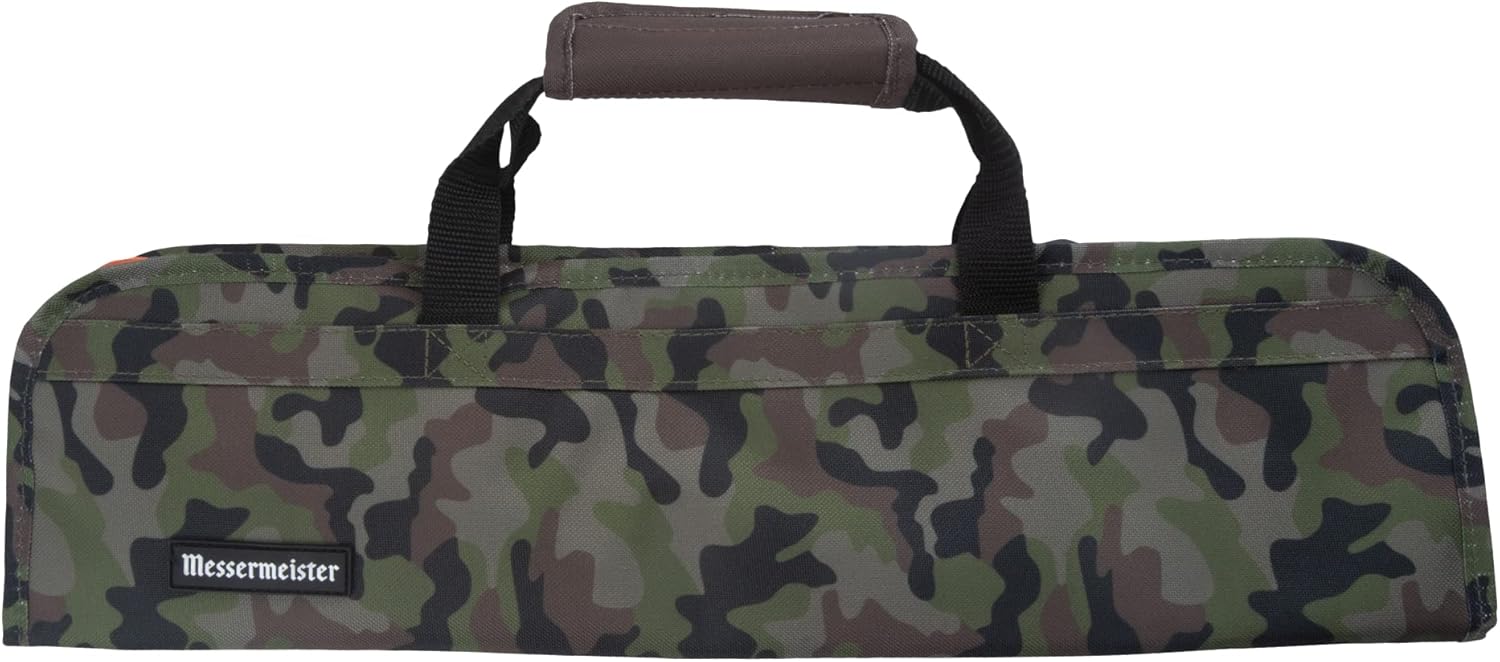 Messermeister 8-Pocket Knives Bag Reinforced Pockets Durable Stylish Holds 18 Knife