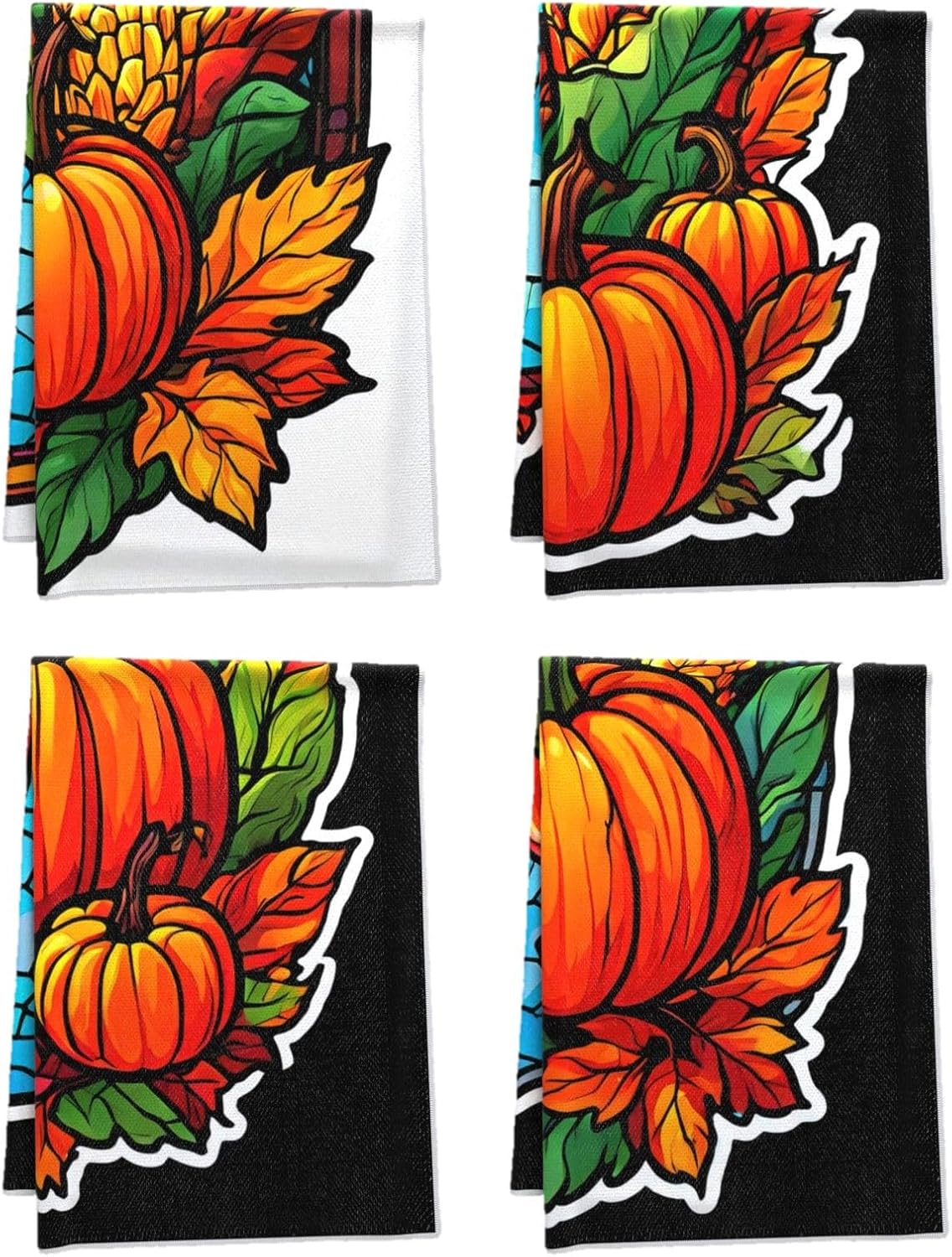 Modern Autumn- perfume Tea Towels Set - 4 x 16x24