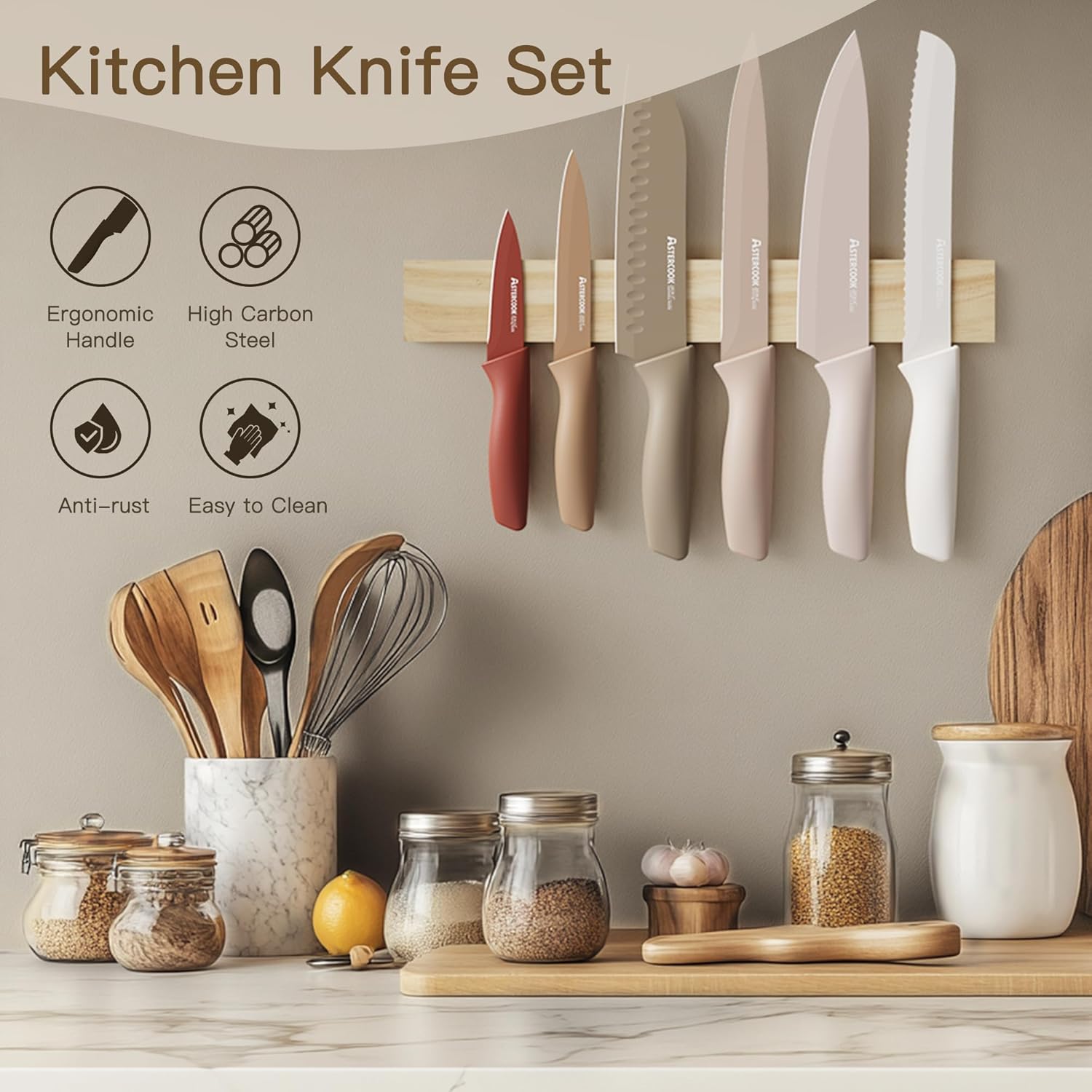 Versatile 13-Piece Kitchen Knife Set