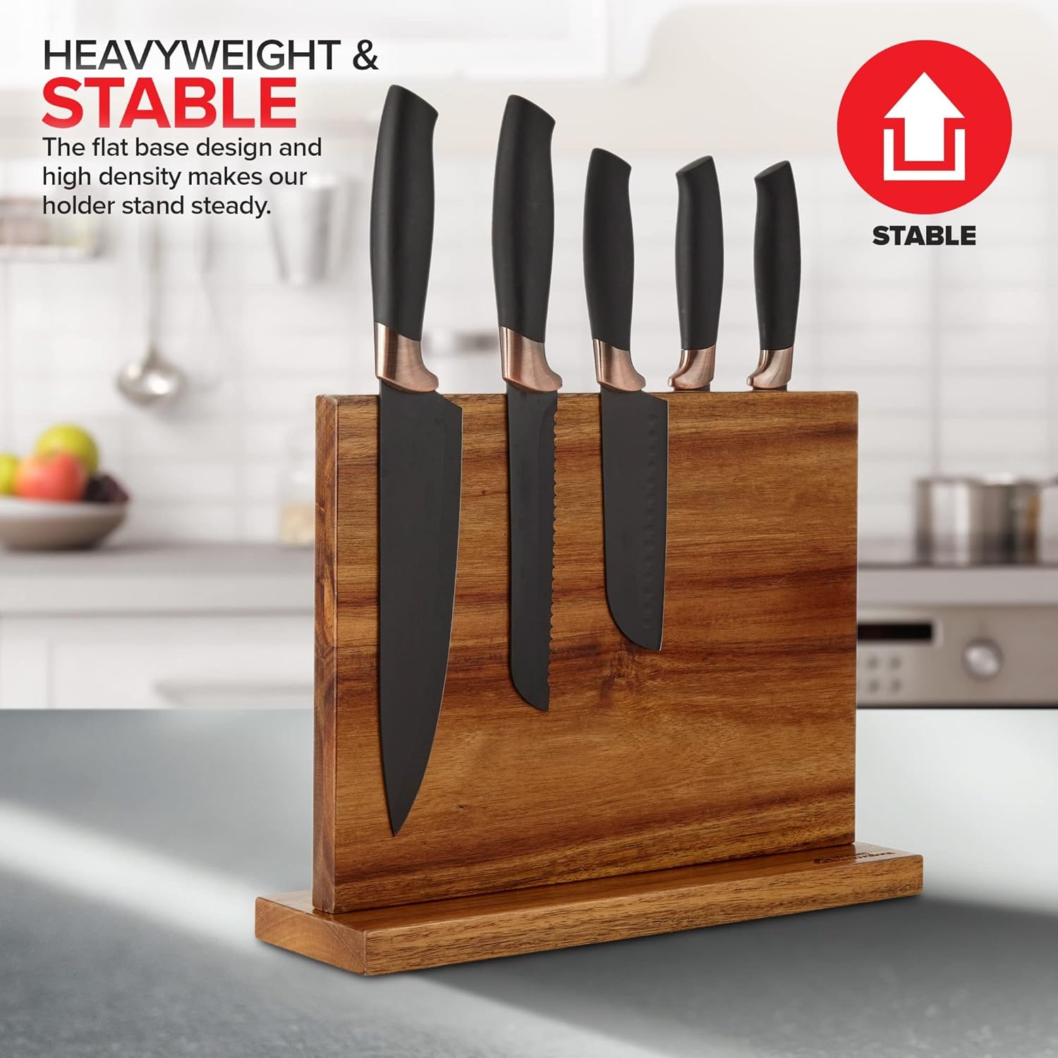 Modern Innovations Magnetic Knife Block Double-Sided Magnet Knife Holder
