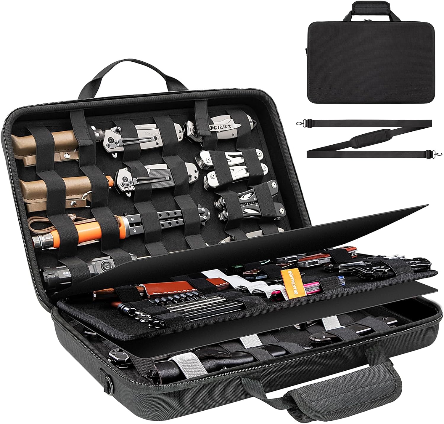 Organized Knife Storage Case with Shoulder Strap