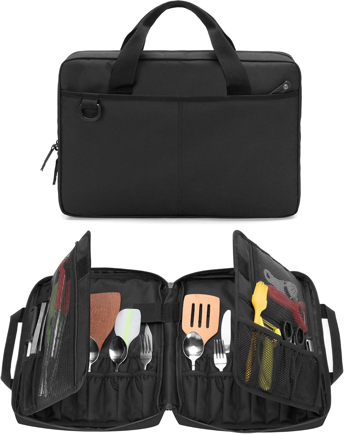 Samdew Chef Knife Bag with 20 Slots and Lockhole