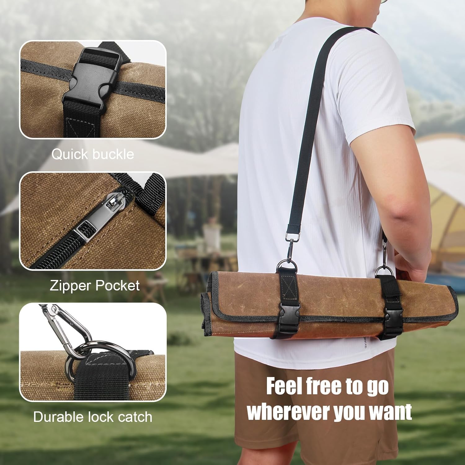 QEES Chef Knife Roll Bag