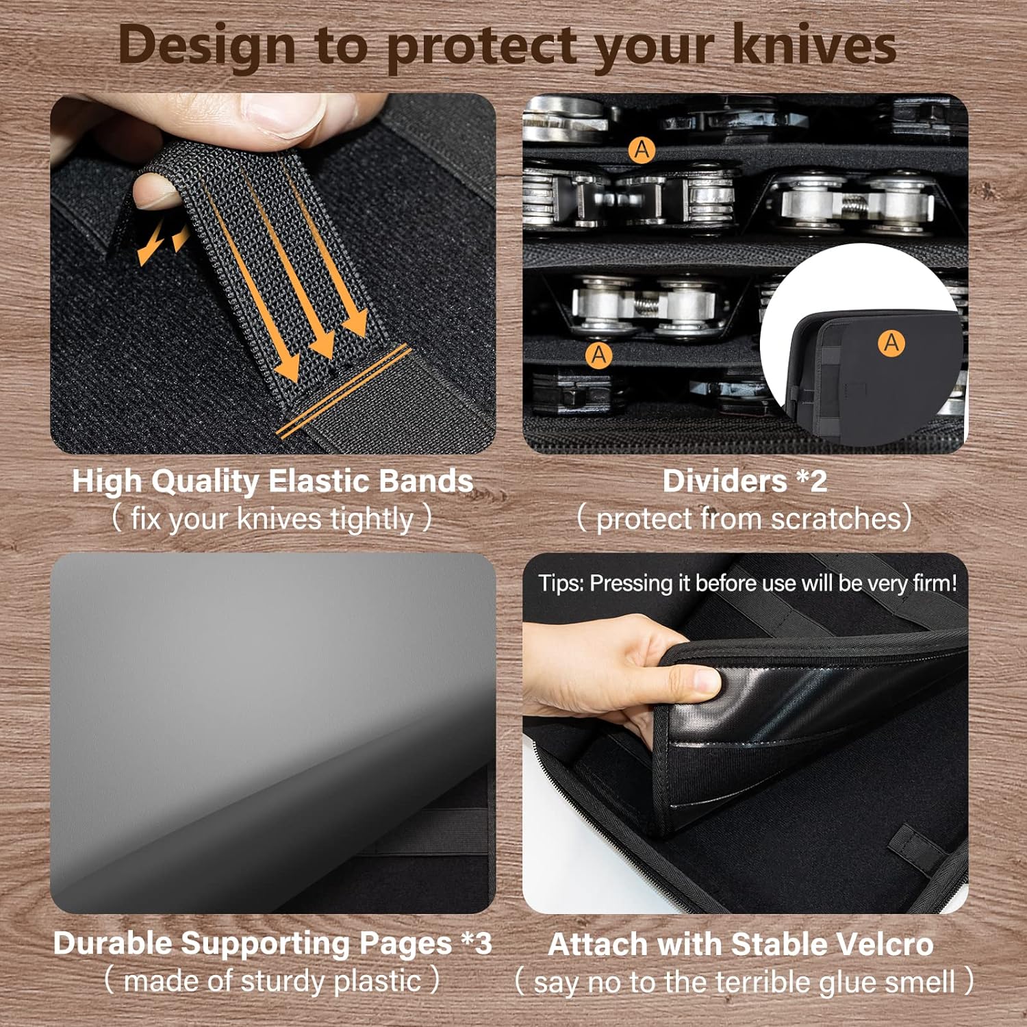 Organized Knife Storage Case with Shoulder Strap