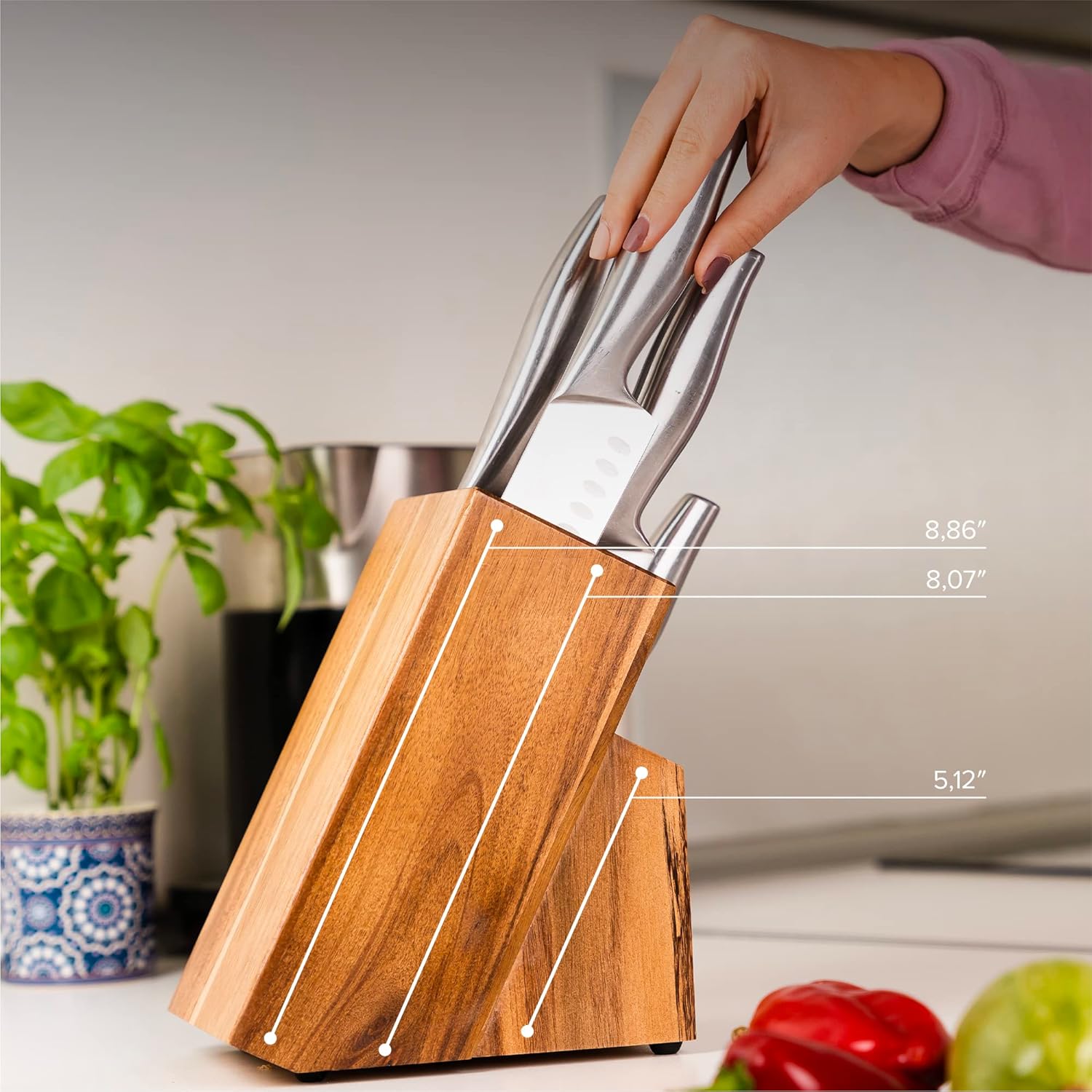Coninx Acacia 15-Slot Knife Holder