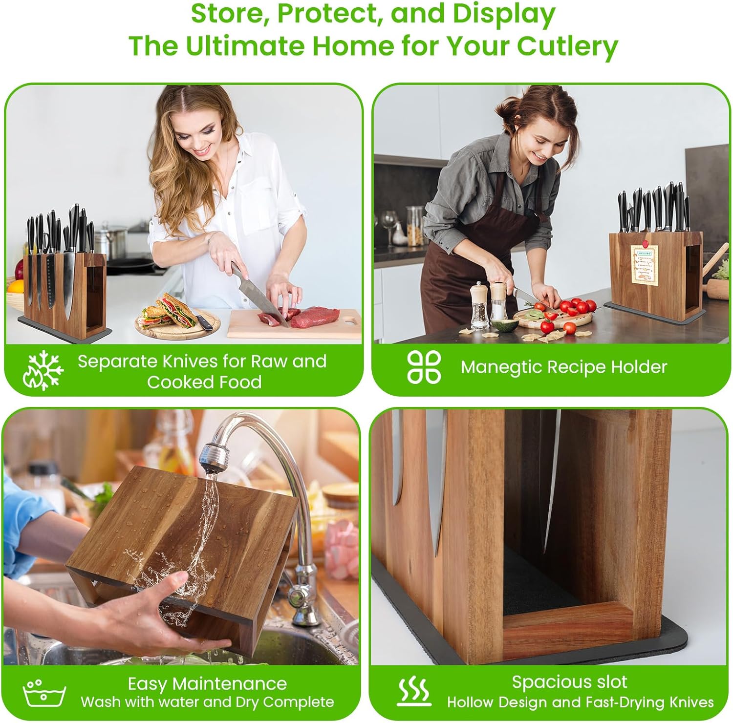Magnetic Knife Block Set