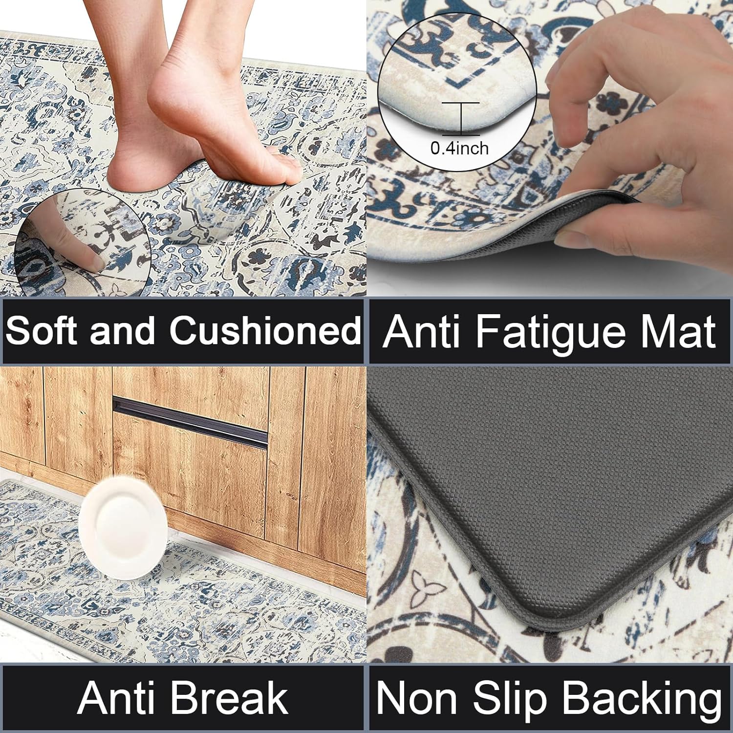 Anti Fatigue Kitchen Mats Set