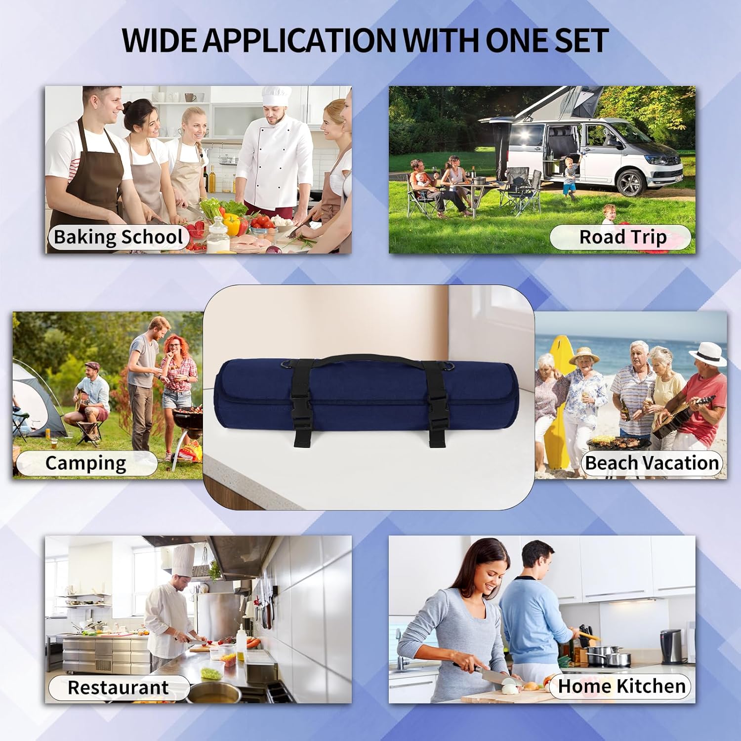 18-inch Waxed Canvas Chefs Knife Roll Bag
