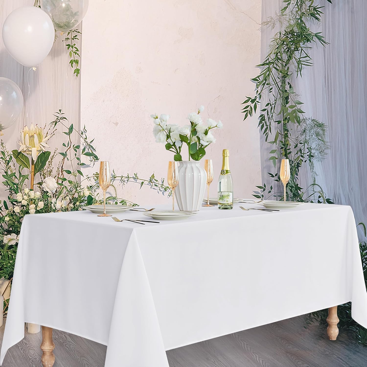 Fitable White Tablecloths 70x120