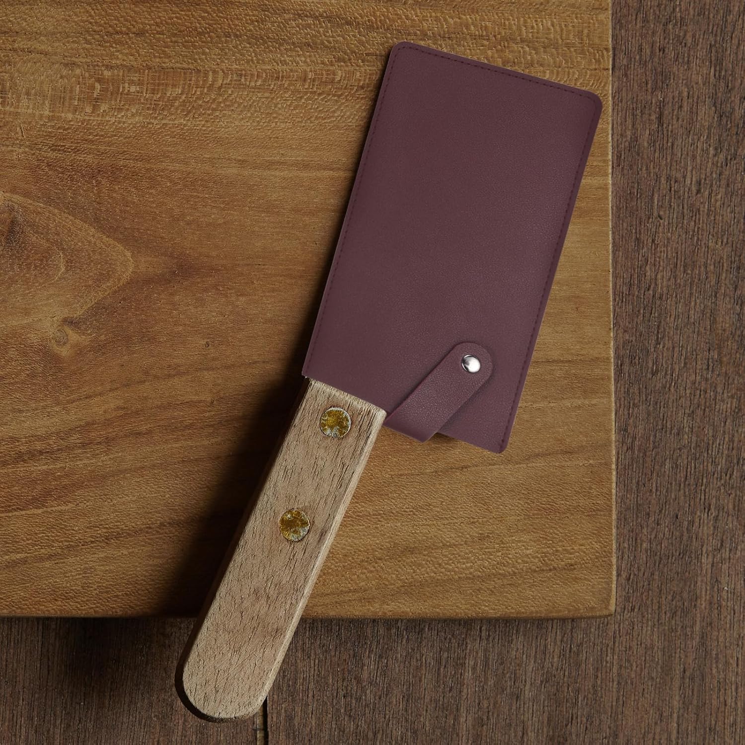 Patikil PU Leather Knife Sheath Dark Red