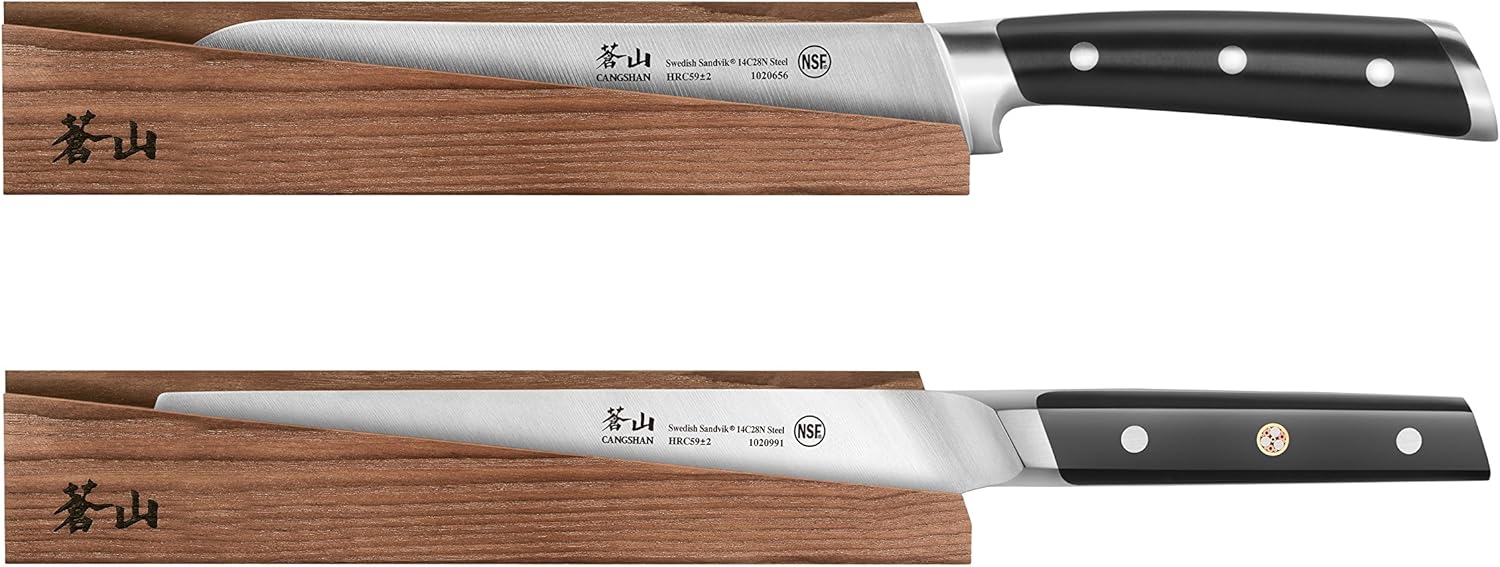 Solid Ash Wood Magnetic Sheath for 8-inch Cangshan Bread Knife