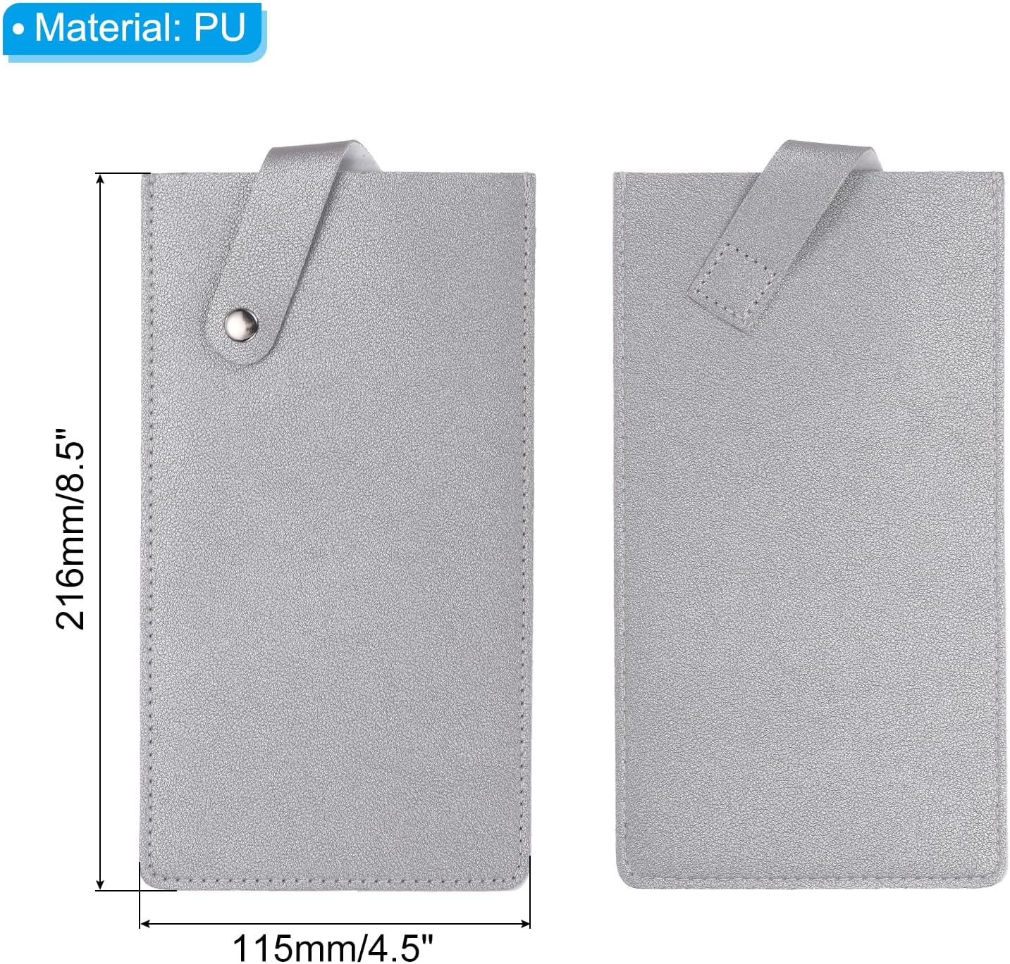 PATIKIL Waterproof PU Leather Knife Sheath - 8 Kitchen Knife Protector Silver