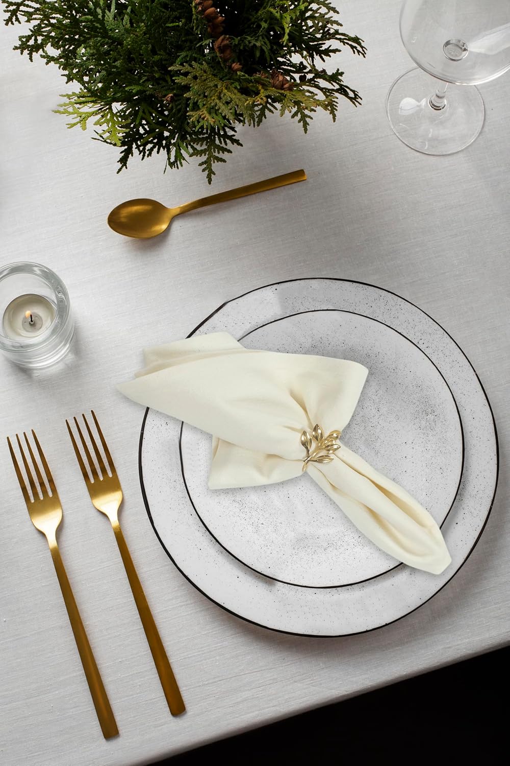 18x18 Connected Cloth Napkins Set of 6 100 Cotton Eco-Friendly Washable