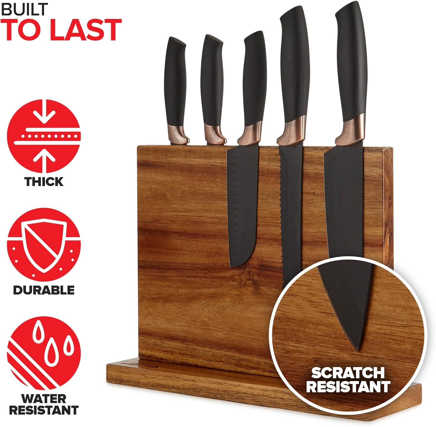 Modern Innovations Magnetic Knife Block Double-Sided Magnet Knife Holder