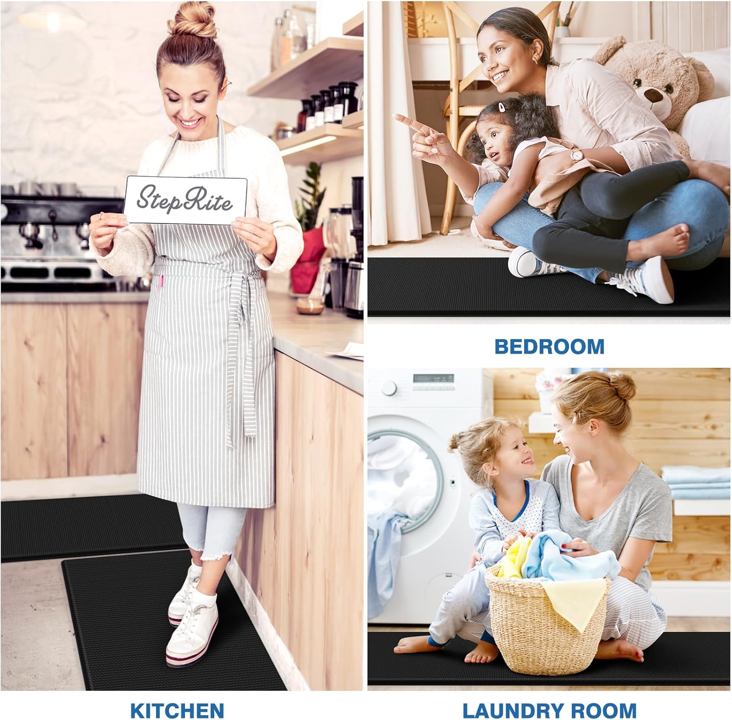 StepRite Anti-Fatigue Kitchen Mats Perfect for Standing Cleaning
