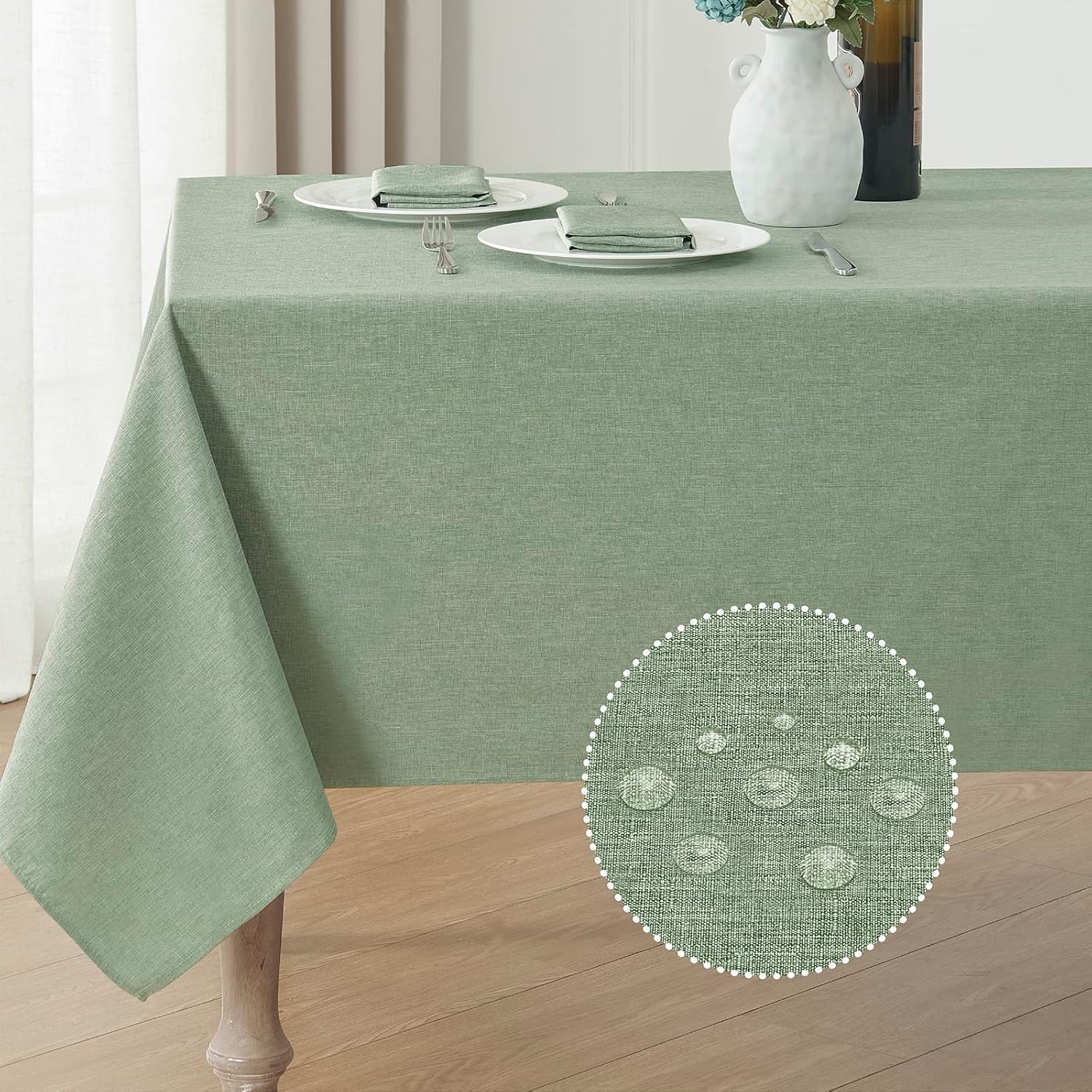 Premium 60x84 inch Sage Green Rectangle Tablecloth