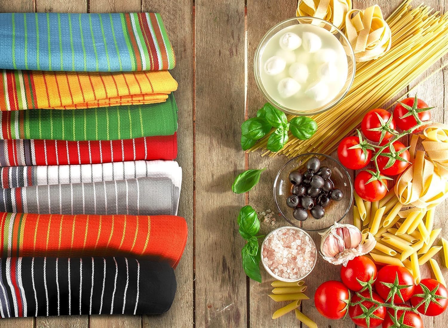 Bundled Ultra-Soft Cotton Cooking Towels for Home Use