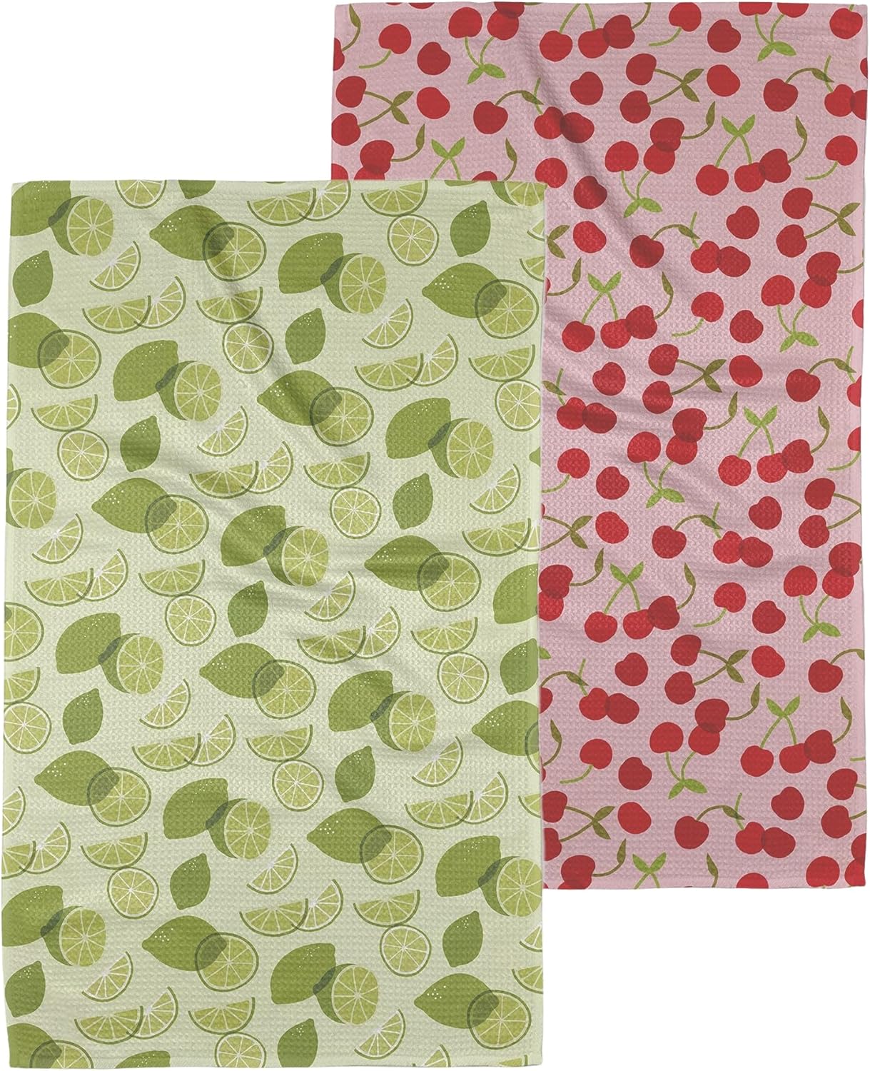 GEOMETRY Kitchen Tea Towels - Cherry Limeade Set
