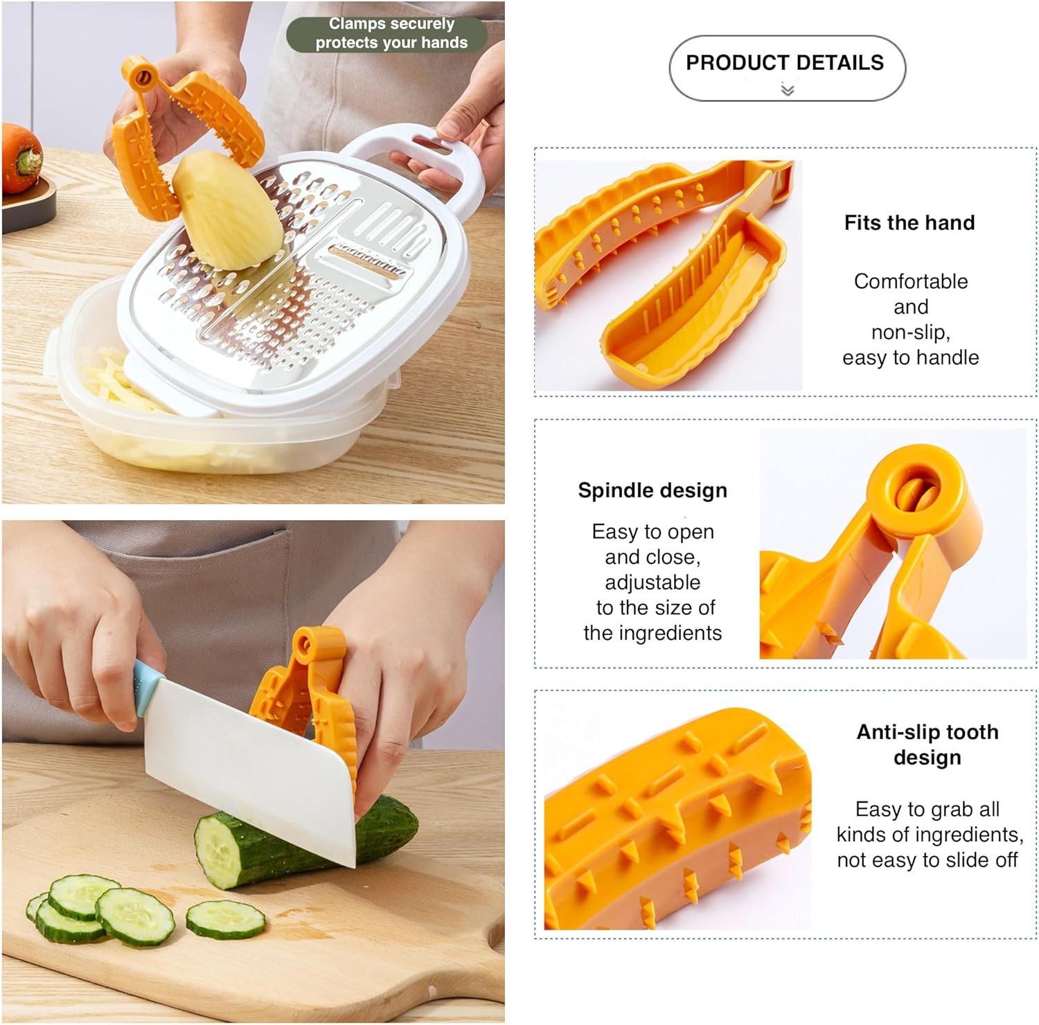 Stainless Steel Finger Protector Adjustable for Cutting Knives