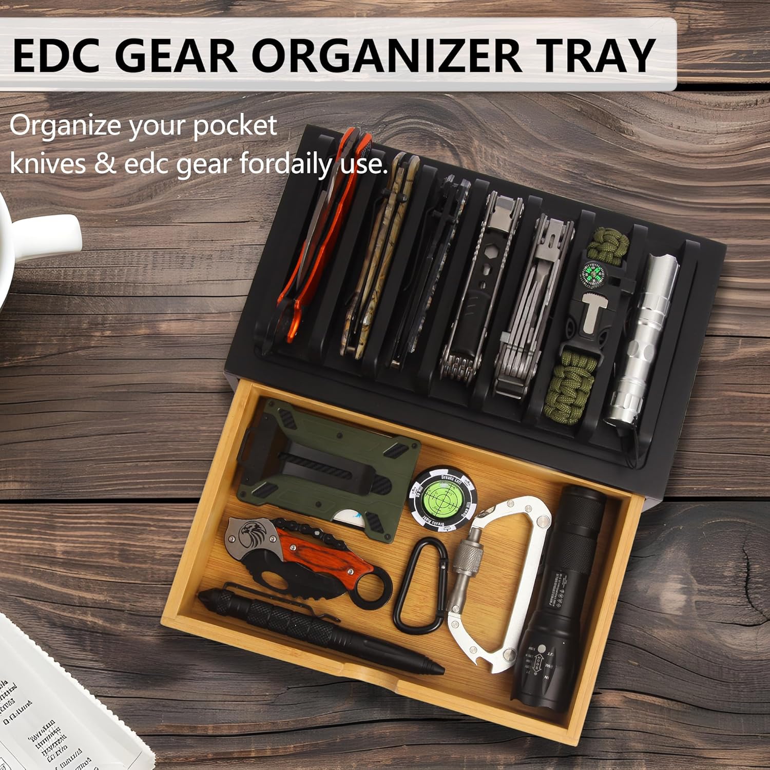 Smocchy EDC Knife Rack Holder 7 Knives_PT-Blk