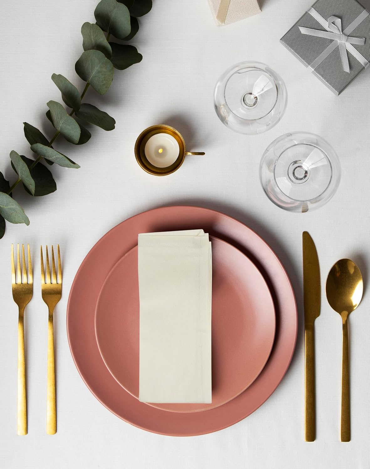 18x18 Connected Cloth Napkins Set of 6 100 Cotton Eco-Friendly Washable