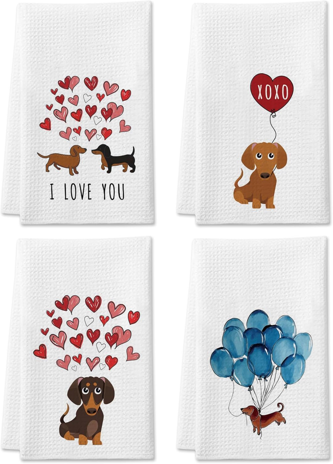 DETIHO Dog Kitchen Towels Set