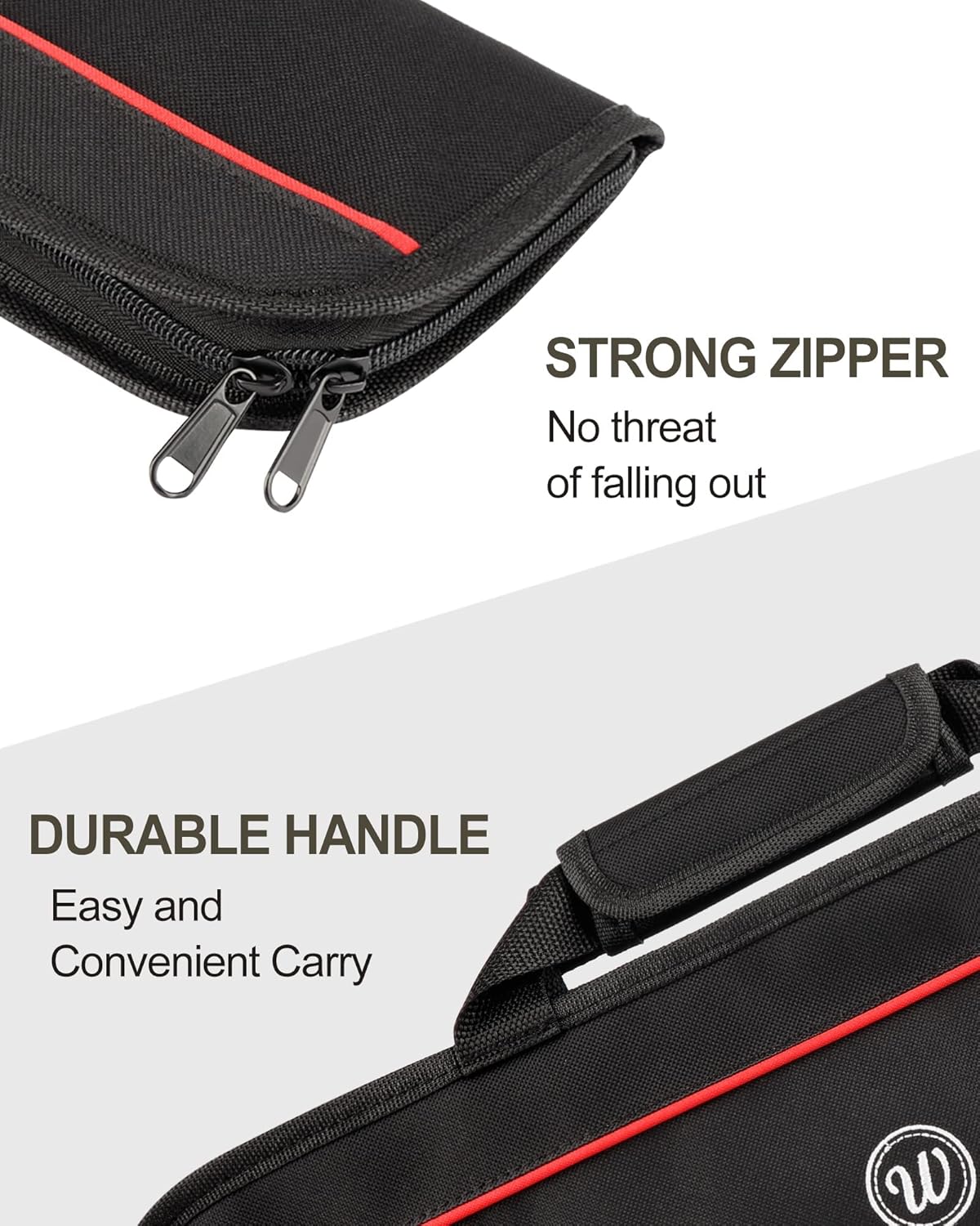 Wessleco Chef Knife Bag 5 Slots Red
